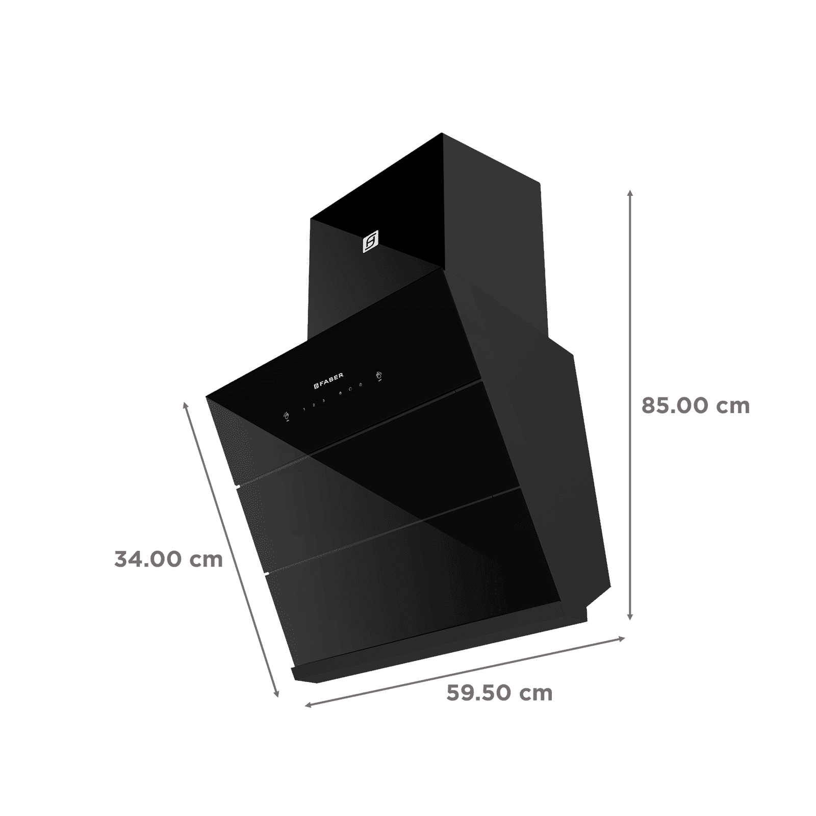 FABER HOOD ZENITH FL HC SC BK IN 60cm 1400m3/hr Ductless Auto Clean Wall Mounted Chimney with Odor Sensor (Black)_2