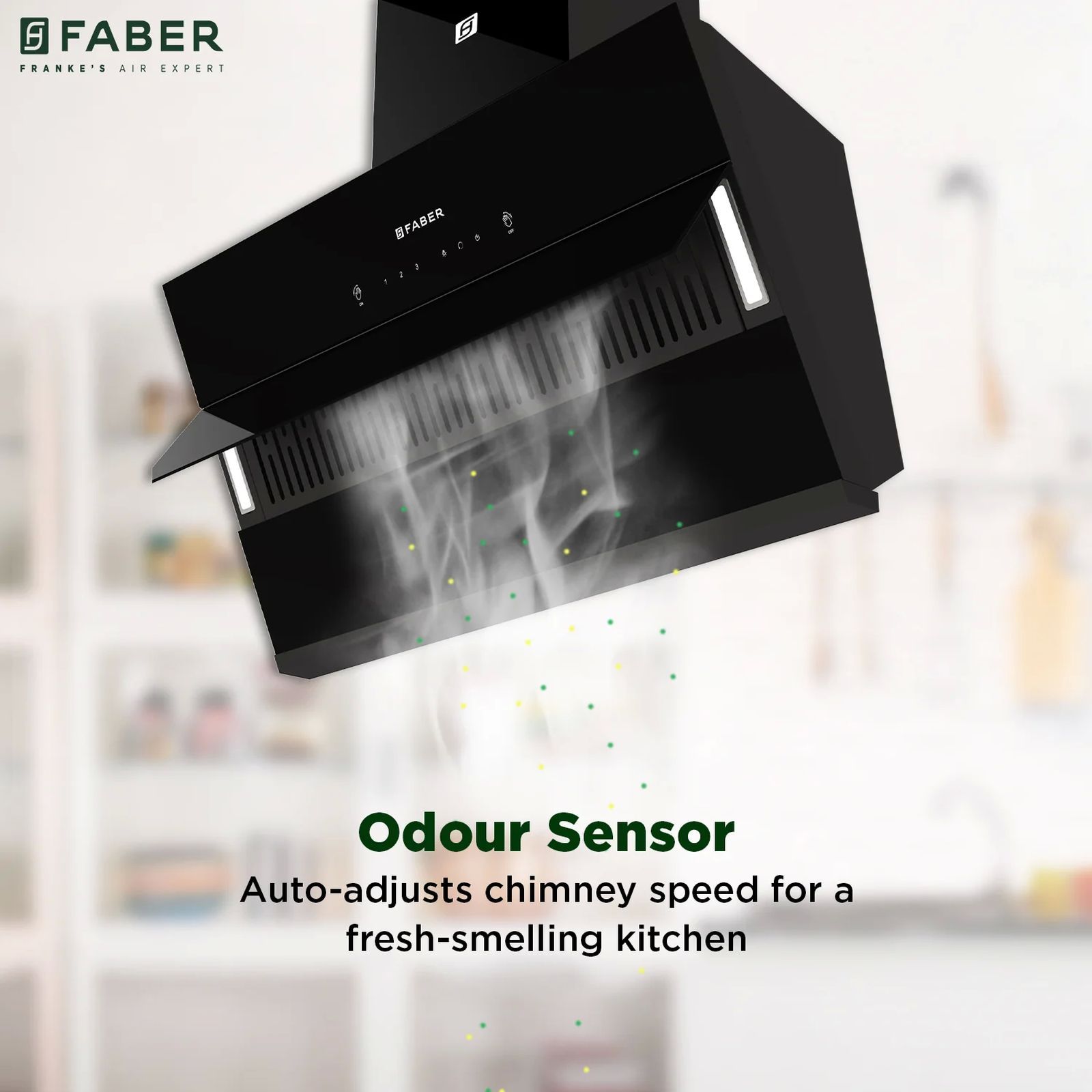 FABER HOOD ZENITH FL HC SC BK IN 90cm 1400m3/hr Ductless Auto Clean Wall Mounted Chimney with Odor Sensor (Black)_8