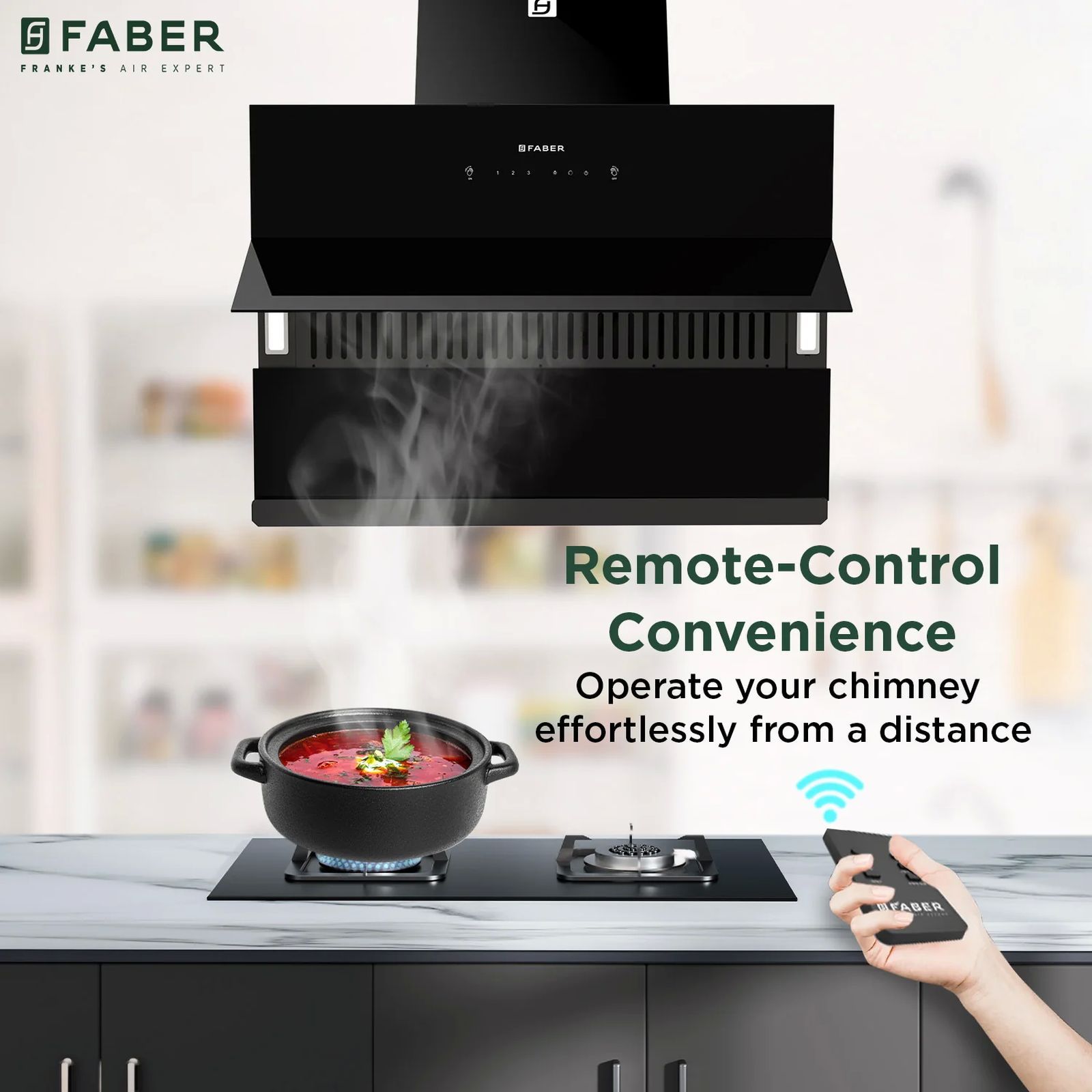 FABER HOOD ZENITH FL HC SC BK IN 75cm 1400m3/hr Ductless Auto Clean Wall Mounted Chimney with Odor Sensor (Black)_9