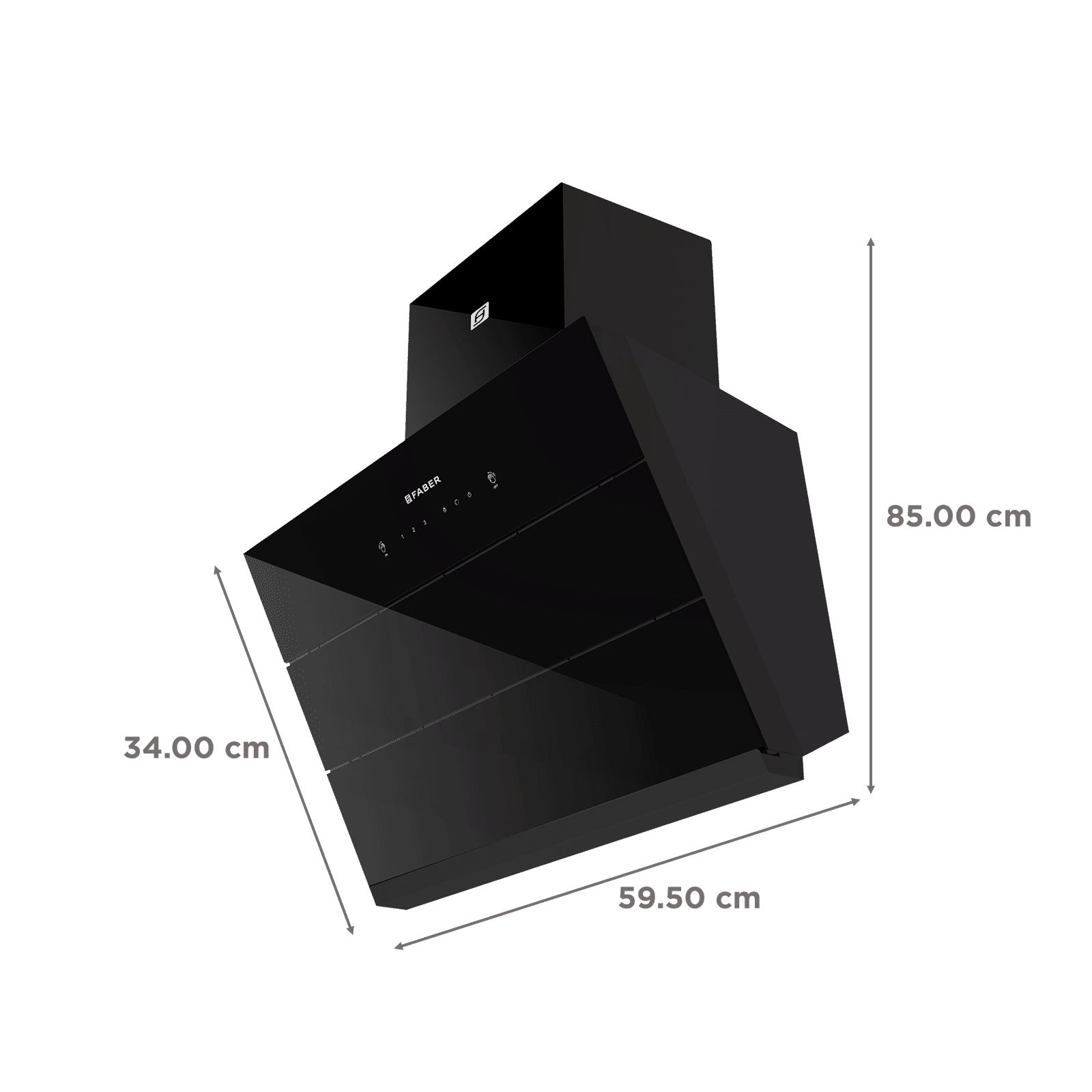 FABER HOOD ZENITH FL HC SC BK IN 75cm 1400m3/hr Ductless Auto Clean Wall Mounted Chimney with Odor Sensor (Black)_2