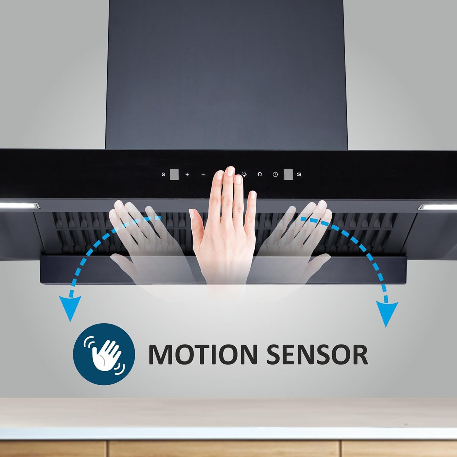 elica SPT MAX FL 900 BLDC 90cm 1500m3/hr Ducted Auto Clean Wall Mounted Chimney with Motion Sensor Control (Black)_9