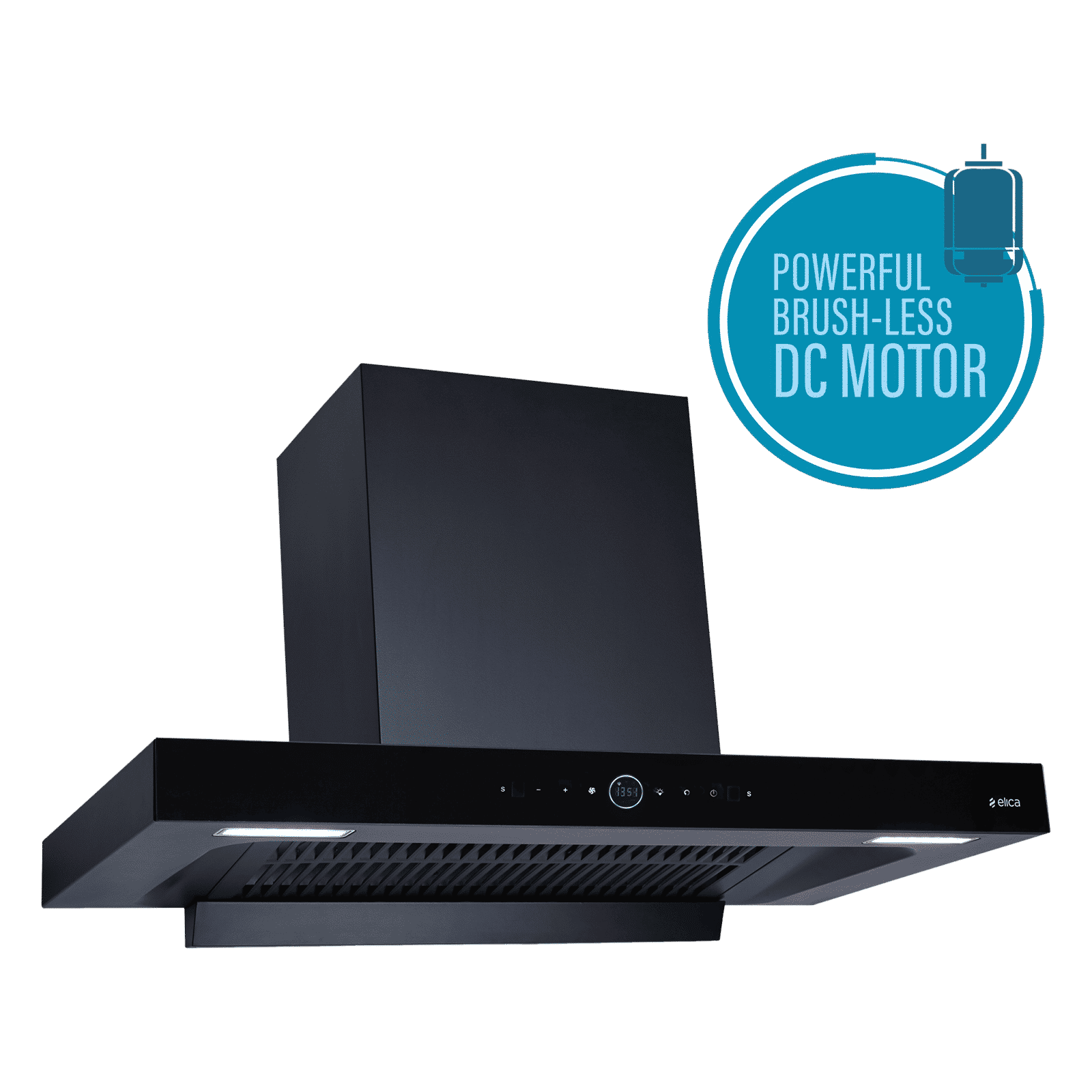 elica SPT MAX PRO PLUS FL 900 BLDC HAC LTW MS NERO FULL GRILL 90cm 1600m3/hr Ducted Wall Mounted Chimney with Motion Sensor Control (Black)_4