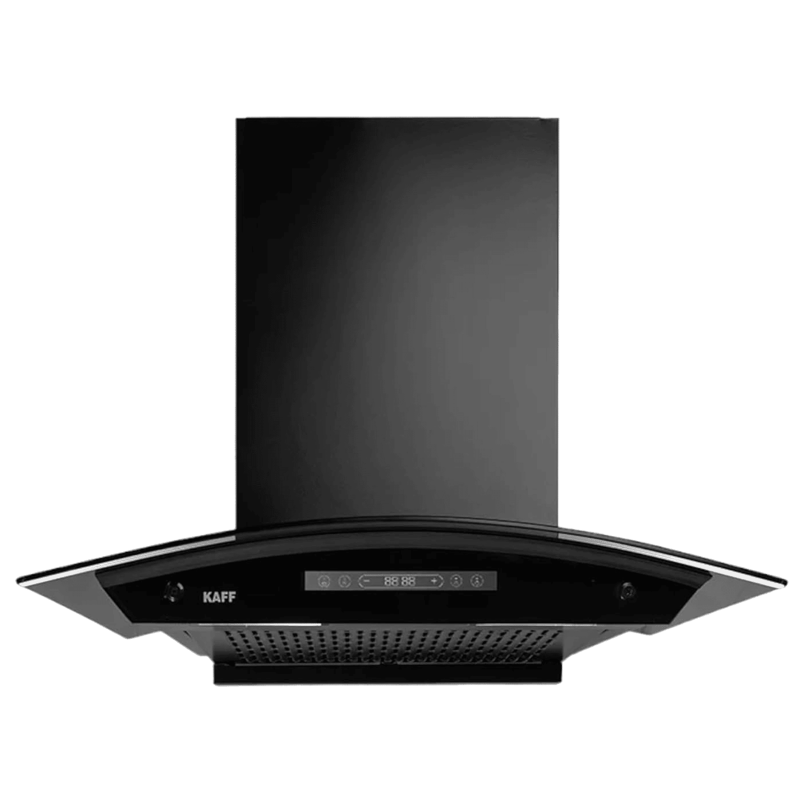 KAFF MAINZ DC 75cm 1400m3/hr Ductless Auto Clean Wall Mounted Chimney with Digital Display (Black)_1