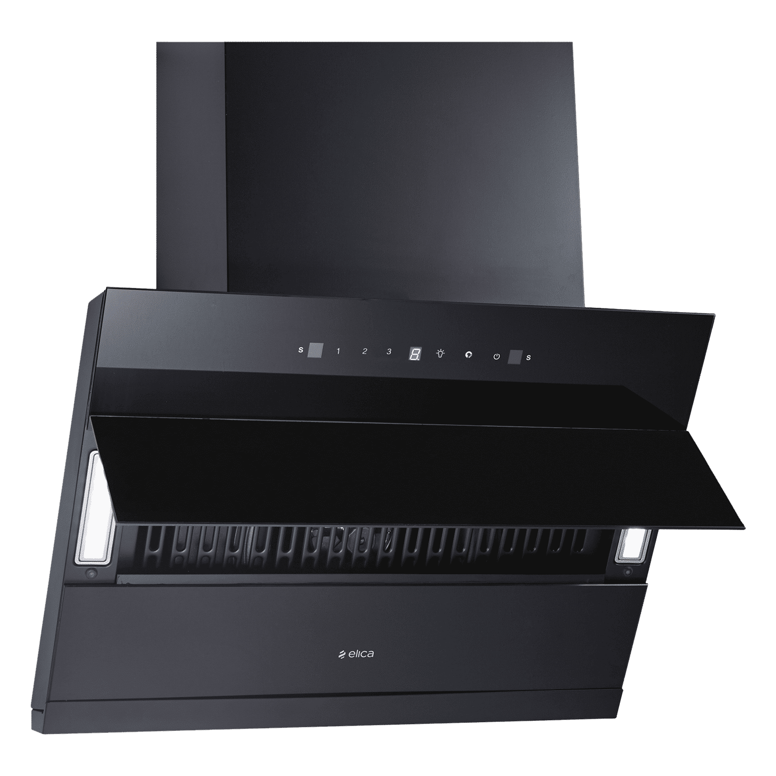 elica EFL 3V 751 HAC LTW MS NERO 75cm 1325m3/hr Ductless Cabinet/Hob Mounted Chimney with Motion Sensor Control (Black)_4