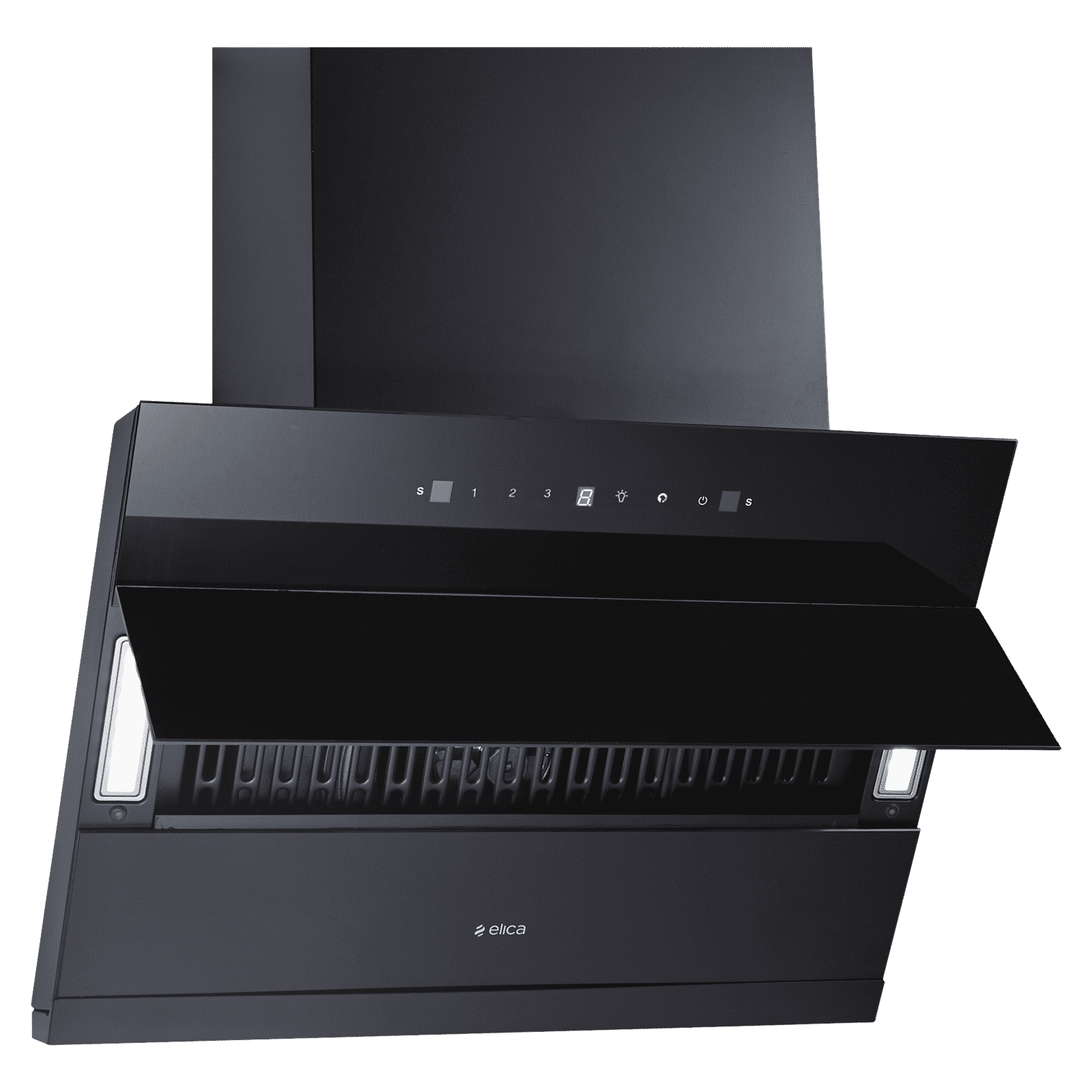 elica EFL 3V 601 HAC LTW MS NERO 60cm 1325m3/hr Ductless Auto Clean Cabinet & Hob Mounted Chimney with Motion Sensor (Black)_4