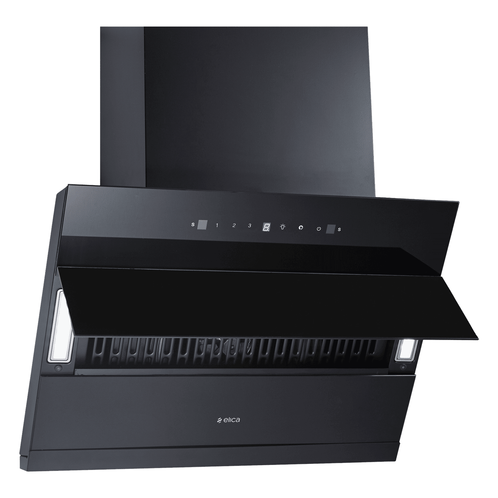 elica EFL 3V 901 HAC LTW MS NERO 90cm 1325m3/hr Ductless Cabinet/Hob Mounted Chimney with Motion Sensor Control (Black)_3