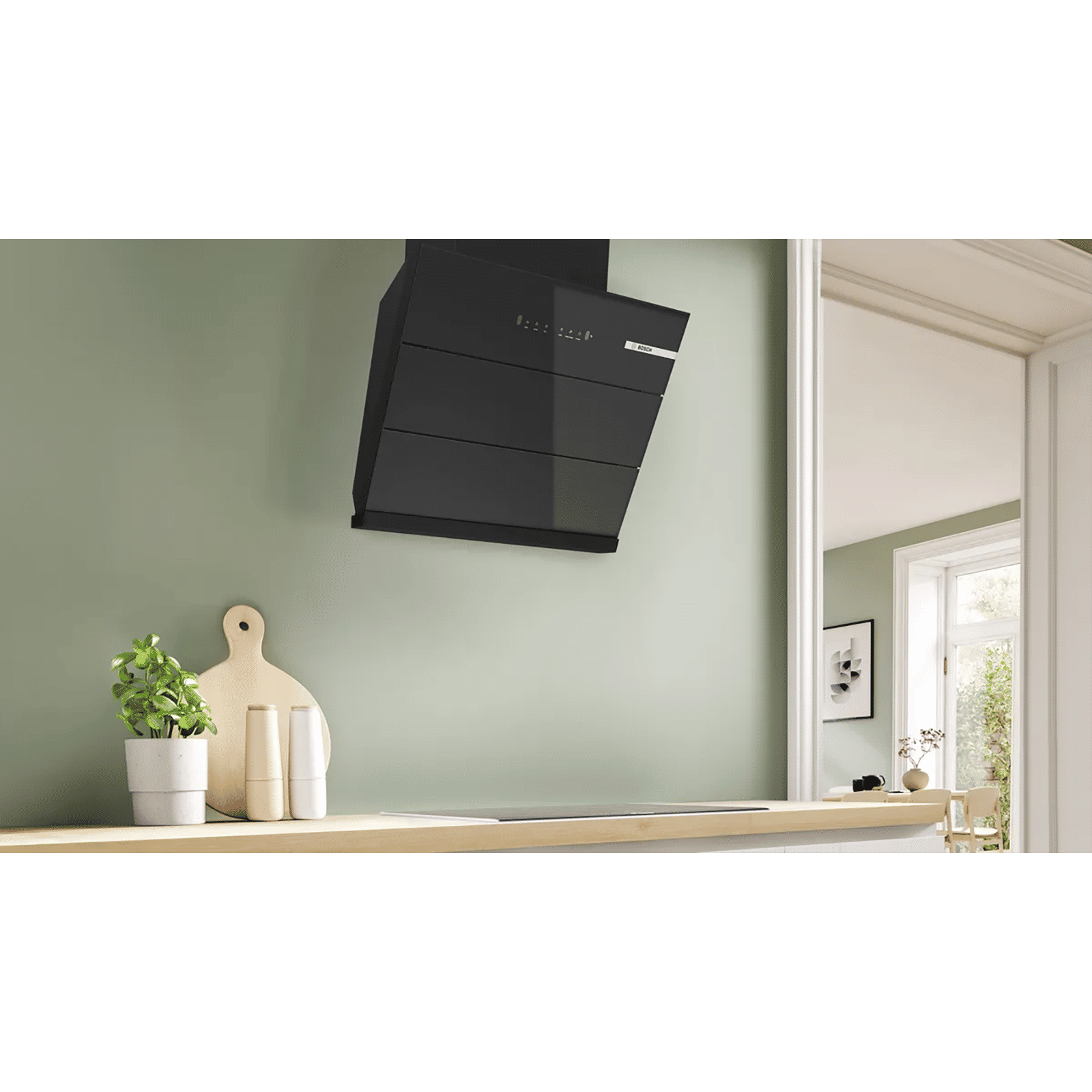 BOSCH Series 4 60cm 680m3/hr Ductless Auto Clean Wall Mounted Chimney with Gesture Control (Black)_3