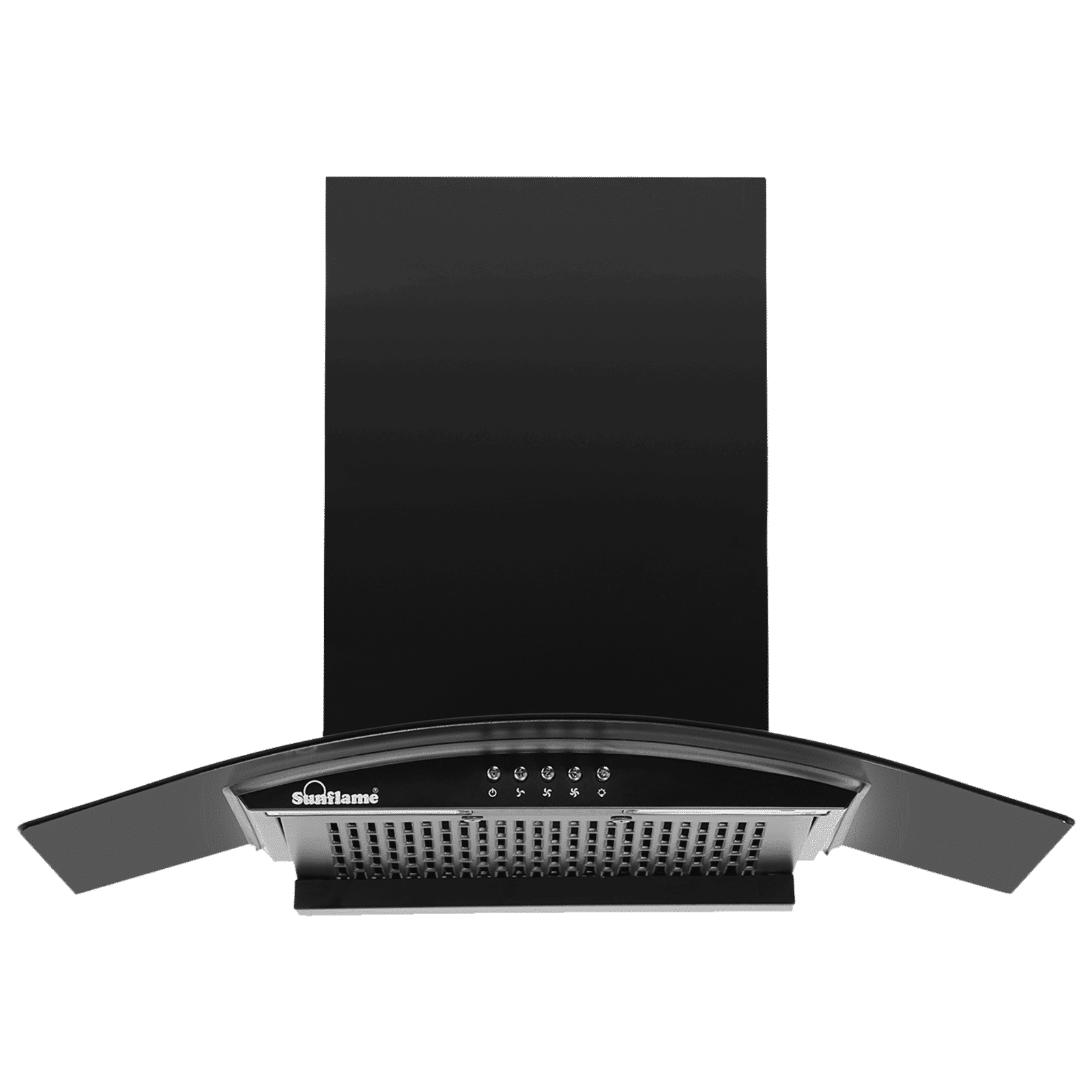 Sunflame Naples 60cm 1100m3/h Ducted Wall Mounted Chimney with 3-Speed Exhaust Fan (Black)_1