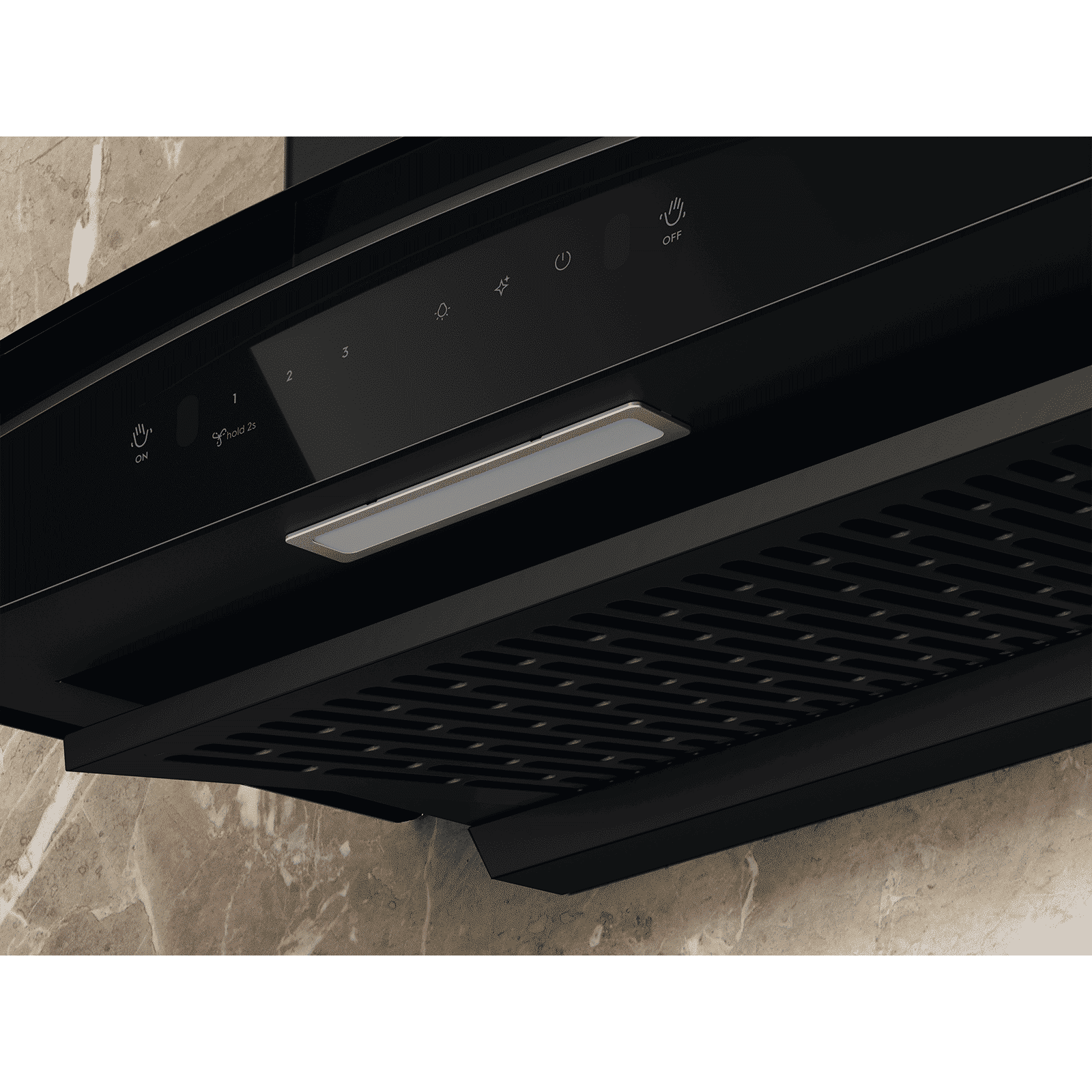 Electrolux 700 Series 60cm 839m3/hr Ducted Auto Clean Wall Mounted Chimney with Gesture Control (Black)_4