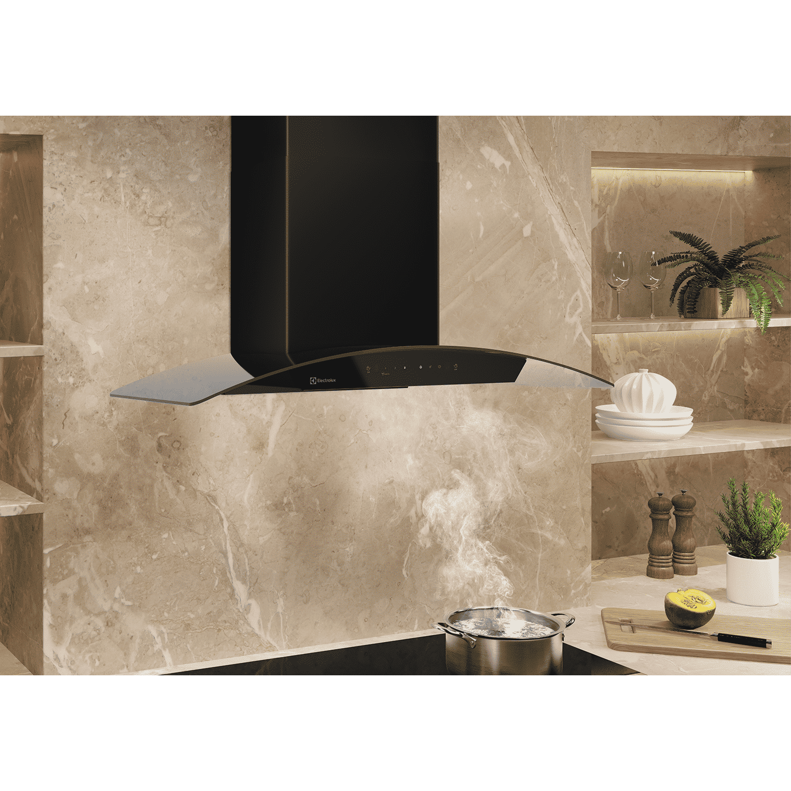 Electrolux 700 Series 90cm 825m3/hr Ducted Auto Clean Wall Mounted Chimney with Gesture Control (Black)_6