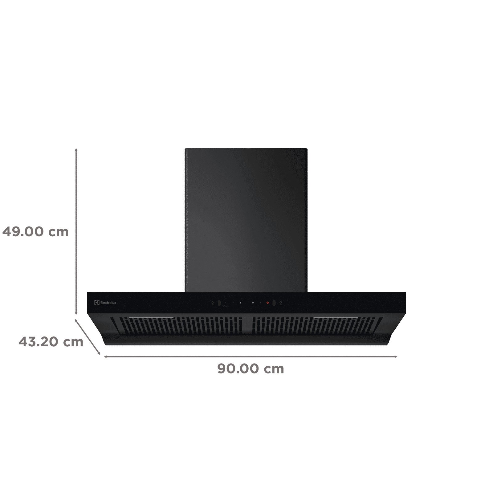 Electrolux 700 Series 90cm 801m3/hr Ducted Auto Clean Wall Mounted Chimney with Gesture Control (Black)_2