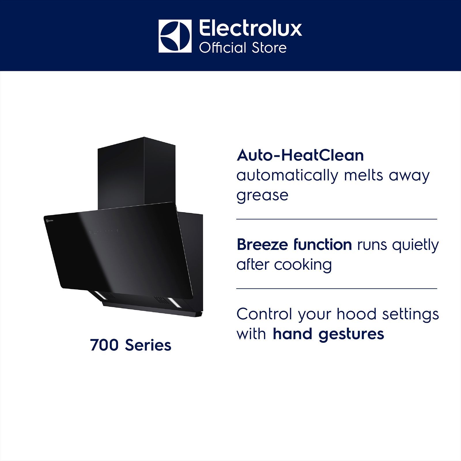 Electrolux 700 Series 90cm 856m3/hr Ducted Auto Clean Wall Mounted Chimney with Gesture Control (Black)_16
