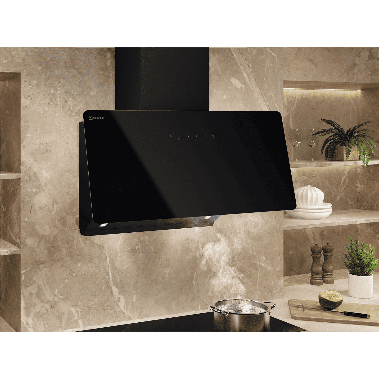 Electrolux 700 Series 90cm 856m3/hr Ducted Auto Clean Wall Mounted Chimney with Gesture Control (Black)_6