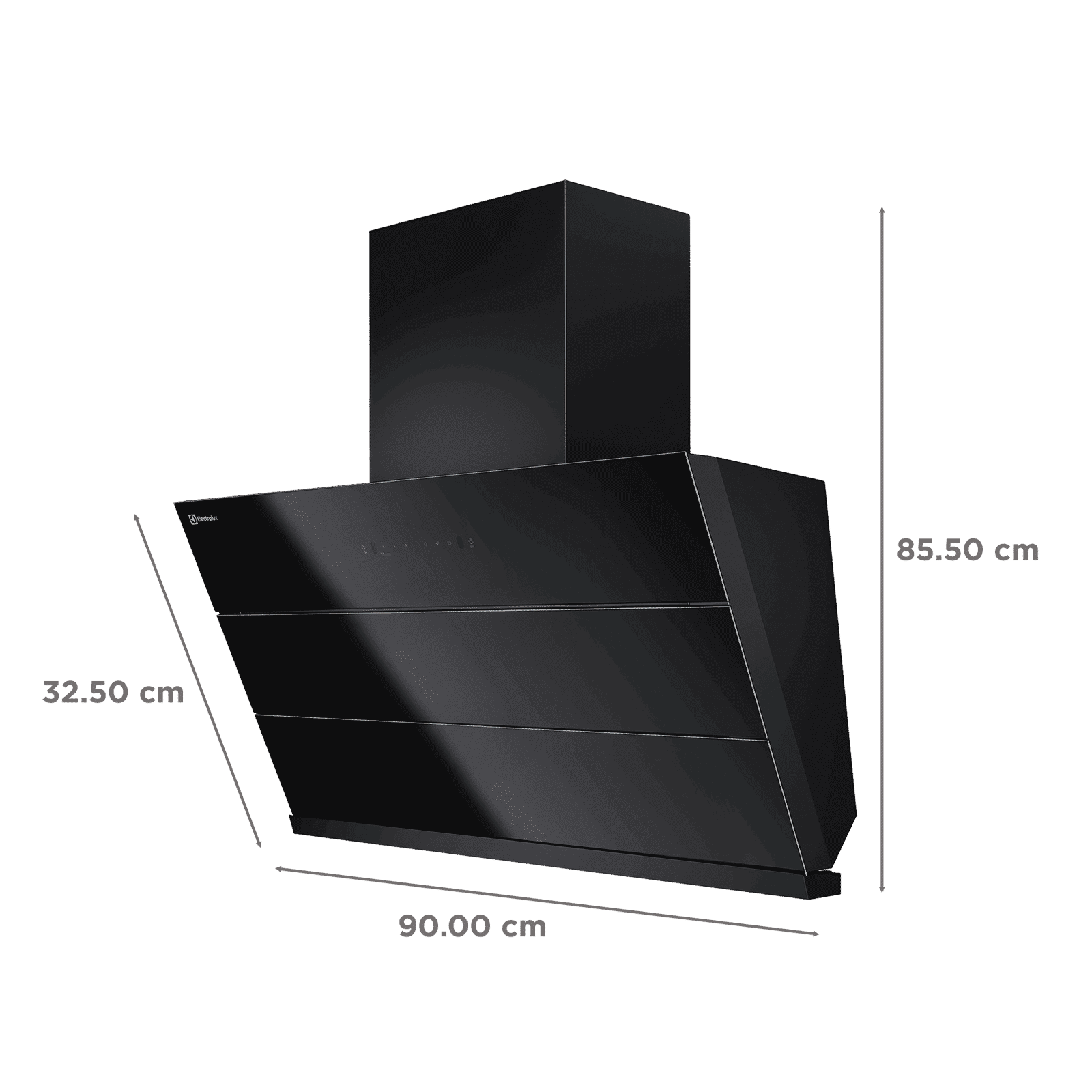 Electrolux 700 Series 90cm 802m3/hr Ducted Auto Clean Wall Mounted Chimney with Gesture Control (Black)_2