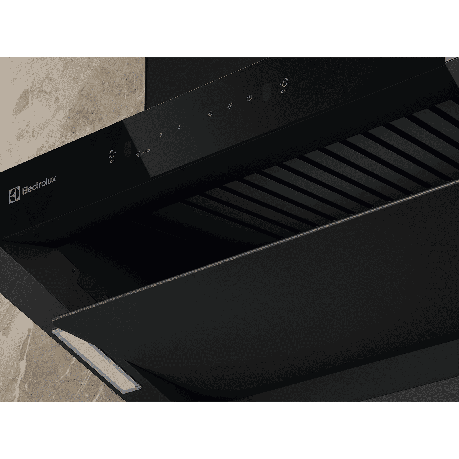 Electrolux 700 Series 60cm 730m3/hr Ducted Auto Clean Wall Mounted Chimney with Gesture Control (Black)_5