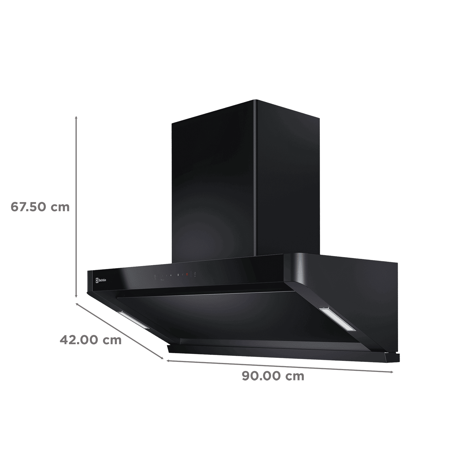 Electrolux 700 Series 90cm 780m3/hr Ducted Auto Clean Wall Mounted Chimney with Gesture Control (Black)_2