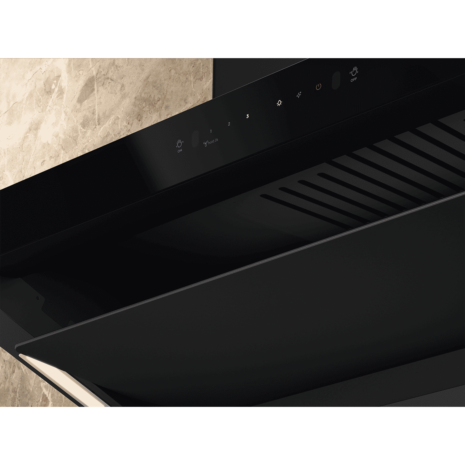 Electrolux 700 Series 90cm 780m3/hr Ducted Auto Clean Wall Mounted Chimney with Gesture Control (Black)_4