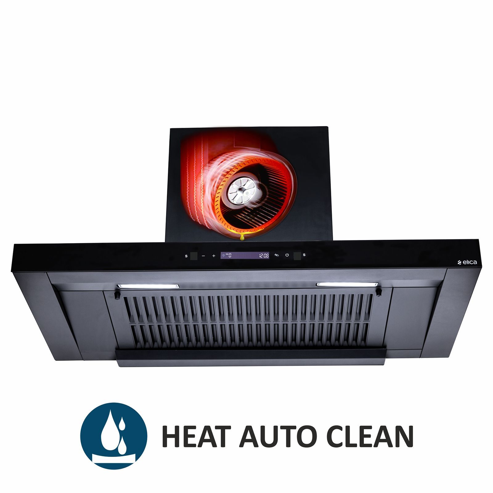 elica FL T90 BLDC HAC LTW MS NERO 90cm 1500m3/hr Ductless Auto Clean Wall Mounted Chimney with Motion Sensor (Black)_3