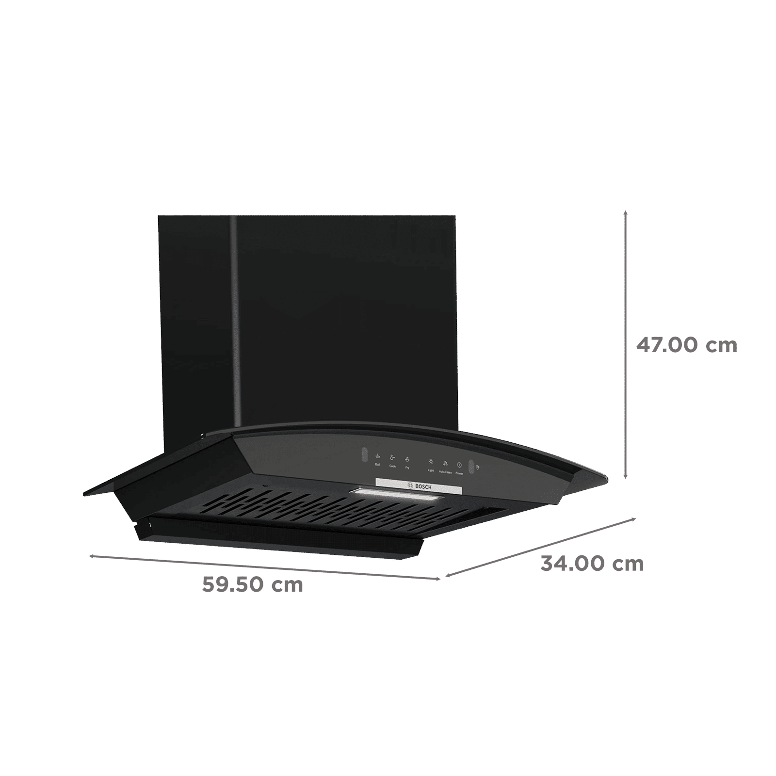 BOSCH Series 4 60cm 1300m3/hr Ducted Auto Clean Wall Mounted Chimney with Gesture Control (Black)_2
