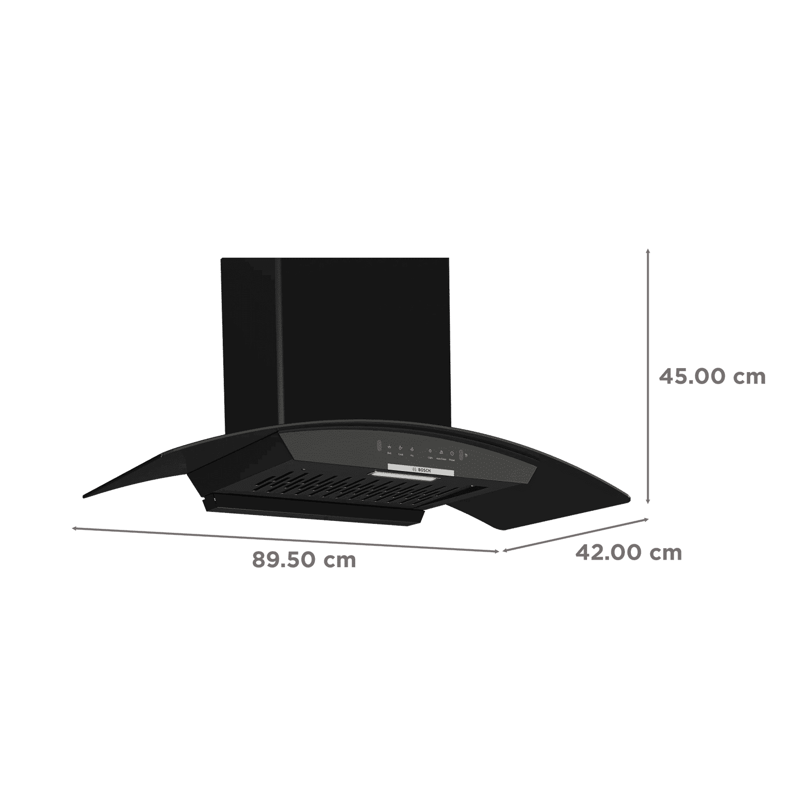 BOSCH Series 4 90cm 1300m3/hr Ducted Auto Clean Wall Mounted Chimney with Gesture Control (Black)_2