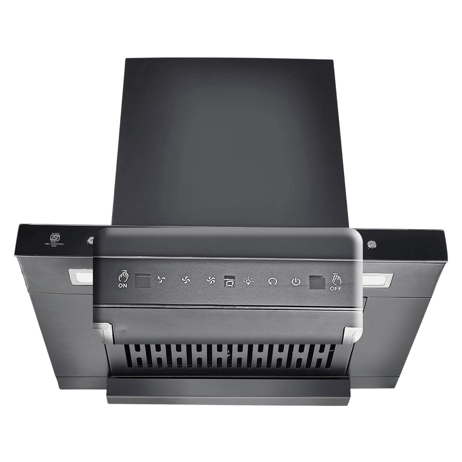 Prestige Edge 600 60cm 2038.81m3/hr Ducted Auto Clean Wall Mounted Chimney with Revolutionary Motion Sensor (Black)_3