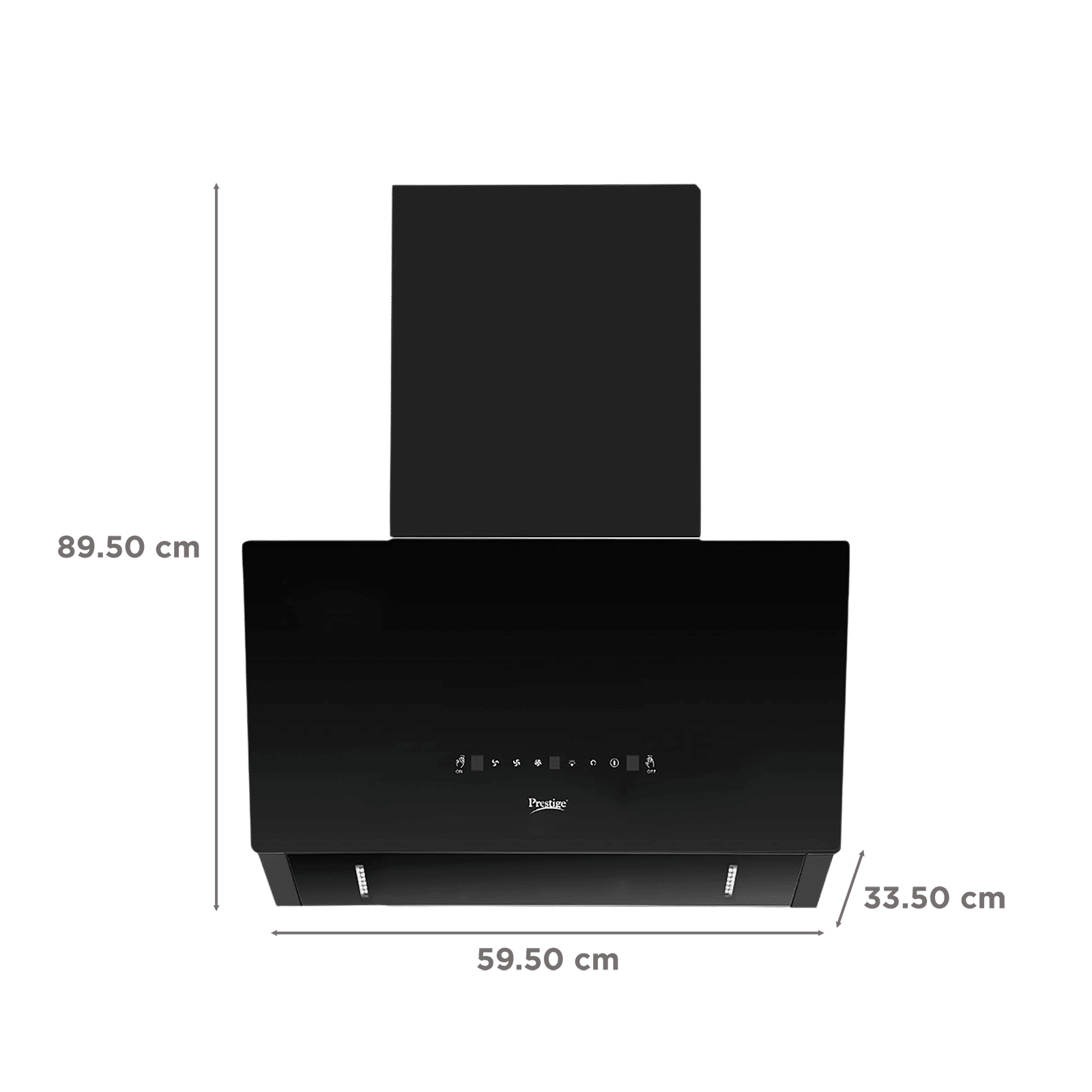 Prestige Provo Plus 60cm 1400m3/hr Ducted Auto Clean Wall Mounted Chimney with Revolutionary Motion Sensor (Black)_3