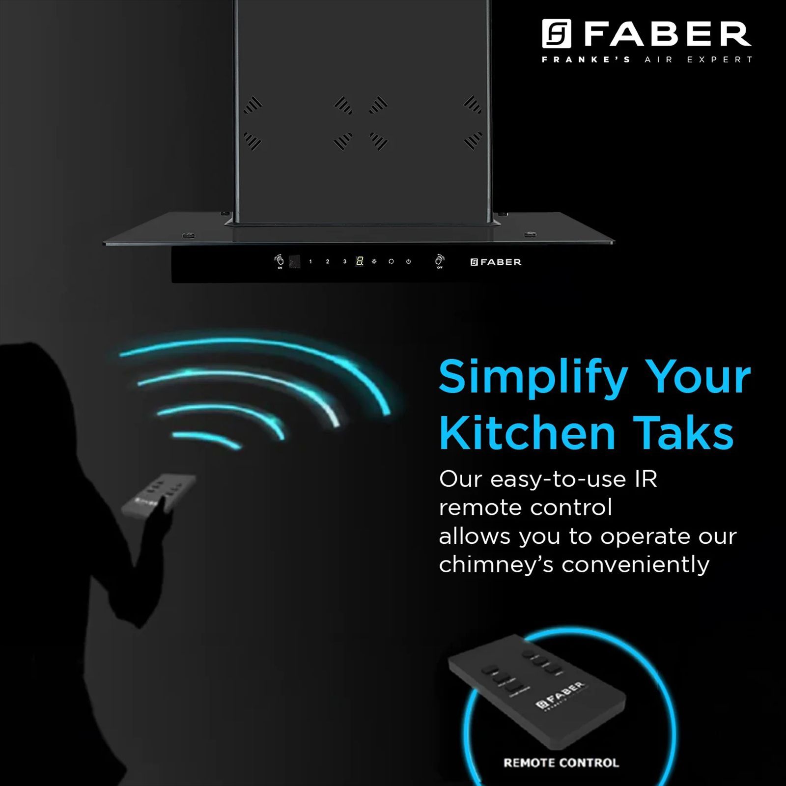FABER HOOD COSMOS 3D HC SC BK BF 60cm 1400m3/hr Ductless Auto Clean Wall Mounted Chimney with Odour Sensor (Black) FABER HOOD COSMOS 3D HC SC BK BF 60cm 1400m3/hr Ductless Auto Clean Wall Mounted Chimney with Odour Sensor (Black)_11