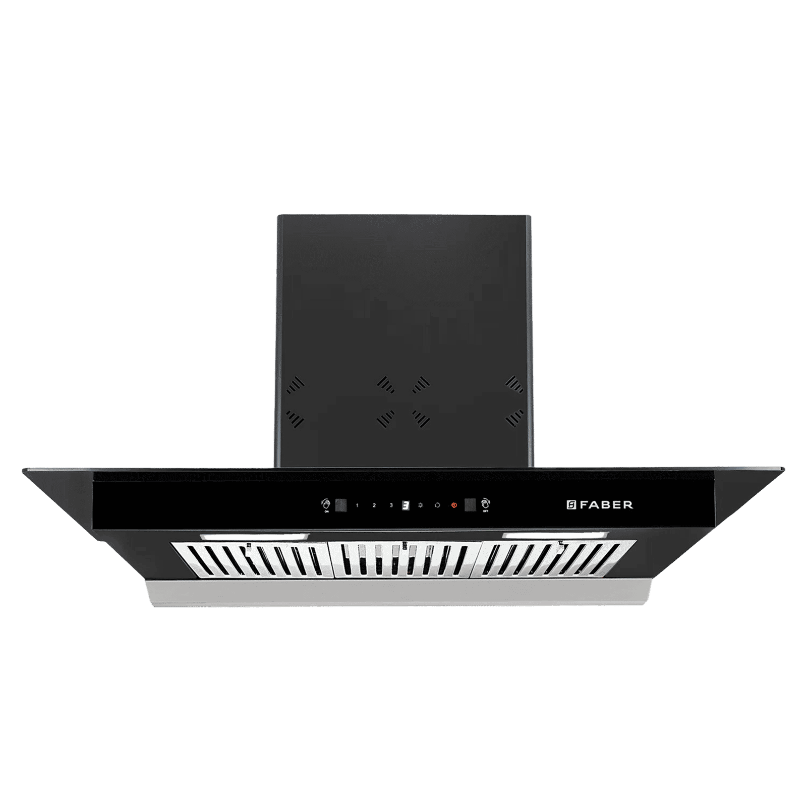 FABER HOOD COSMOS 3D HC SC BK BF 90cm 1400m3/hr Ductless Auto Clean Wall Mounted Chimney with Odour Sensor (Black)_1