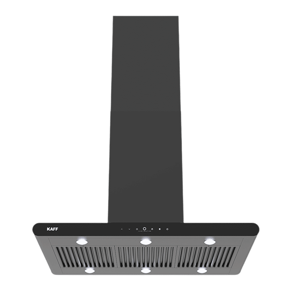 KAFF CANARY DC 90cm 1480 m3/hr Ducted Auto Clean Ceiling Mounted Chimney with Gesture Motion Control (Black) KAFF CANARY DC 90cm 1480 m3/hr Ducted Auto Clean Ceiling Mounted Chimney with Gesture Motion Control (Black)_1