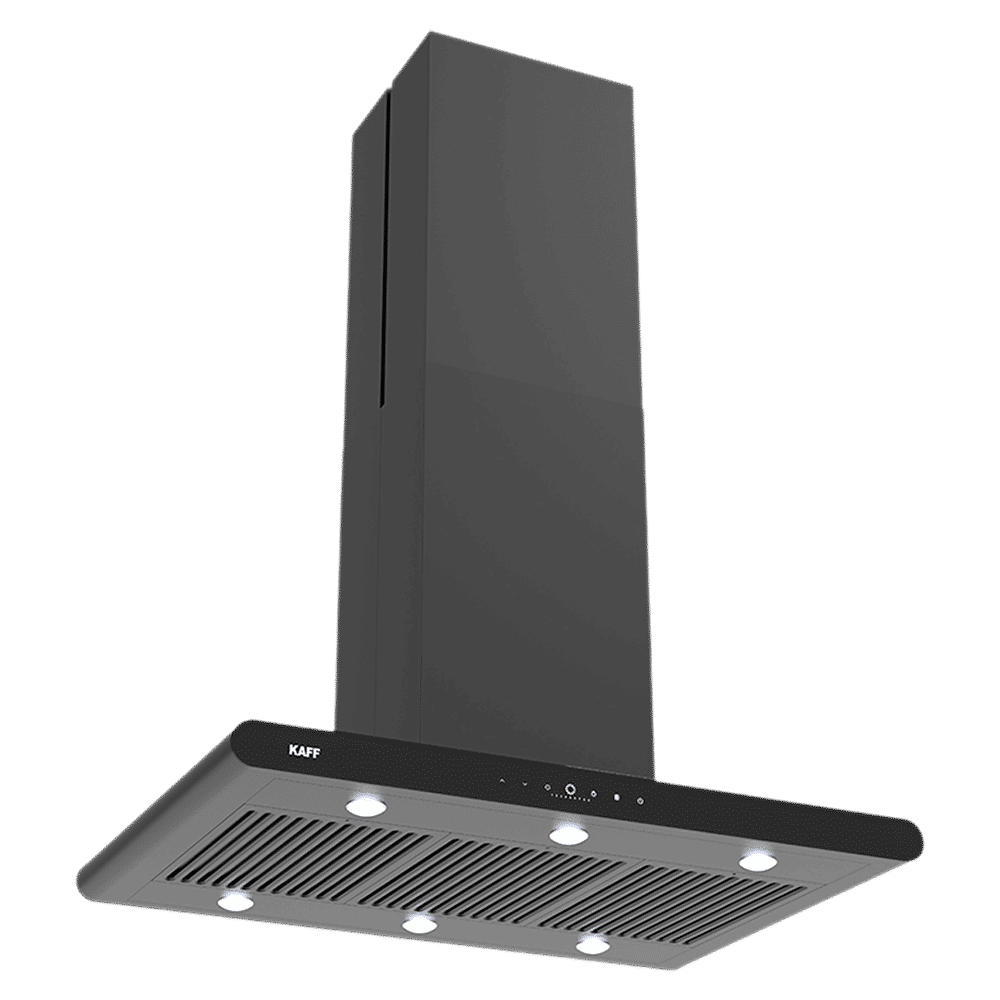 KAFF CANARY DC 90cm 1480 m3/hr Ducted Auto Clean Ceiling Mounted Chimney with Gesture Motion Control (Black) KAFF CANARY DC 90cm 1480 m3/hr Ducted Auto Clean Ceiling Mounted Chimney with Gesture Motion Control (Black)_2