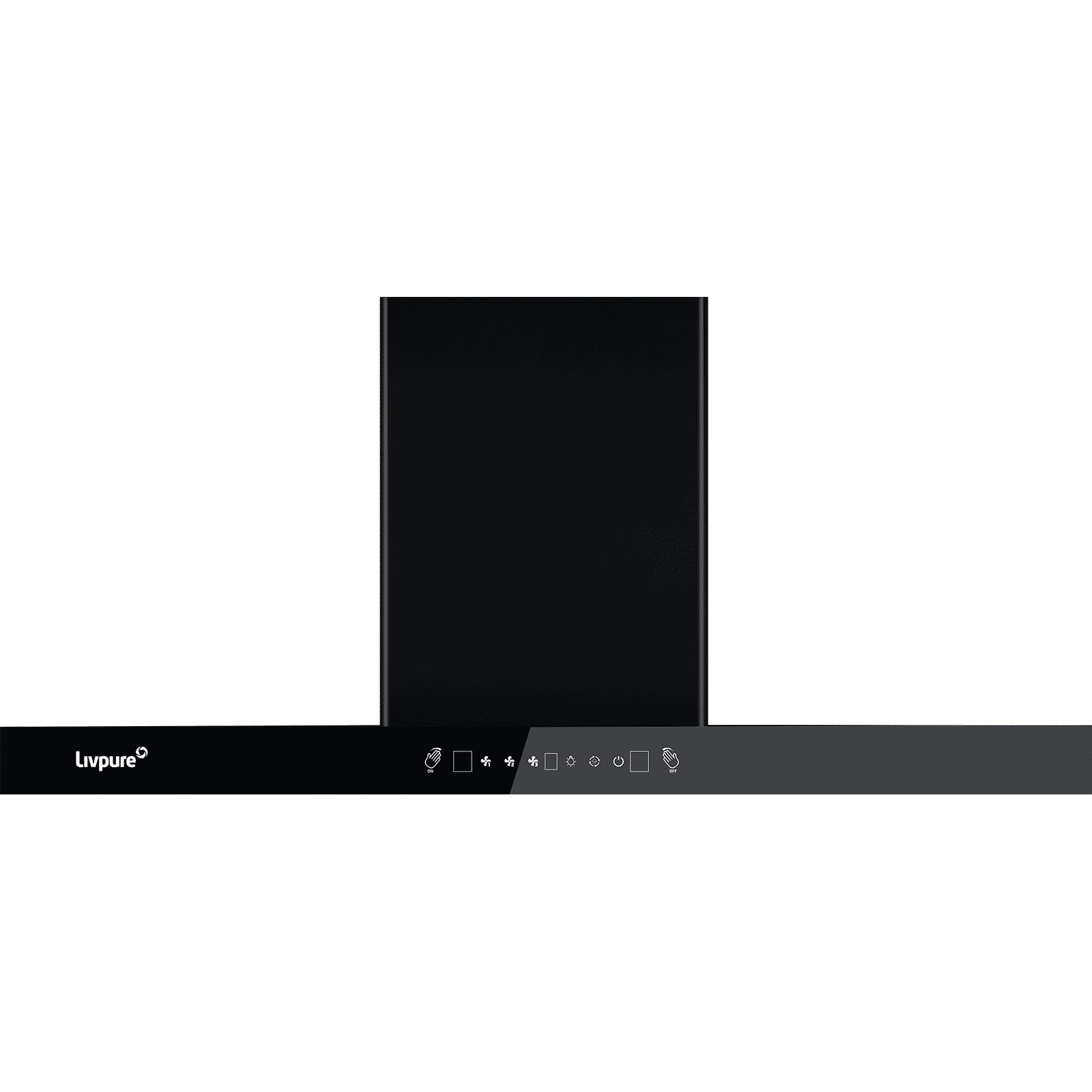 Livepure Ether 90cm 1350m3/hr Ducted Auto Clean Wall Mounted Chimney with Motion Sensor Controls (Black)_2