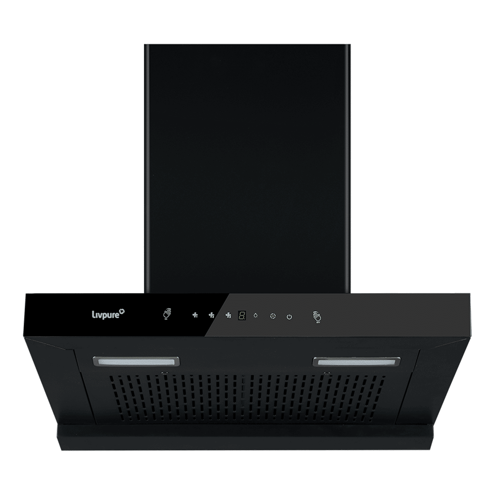 Livepure Ether 60cm 1350m3/hr Ducted Auto Clean Wall Mounted Chimney with Motion Sensor Controls (Black) Livepure Ether 60cm 1350m3/hr Ducted Auto Clean Wall Mounted Chimney with Motion Sensor Controls (Black)_2