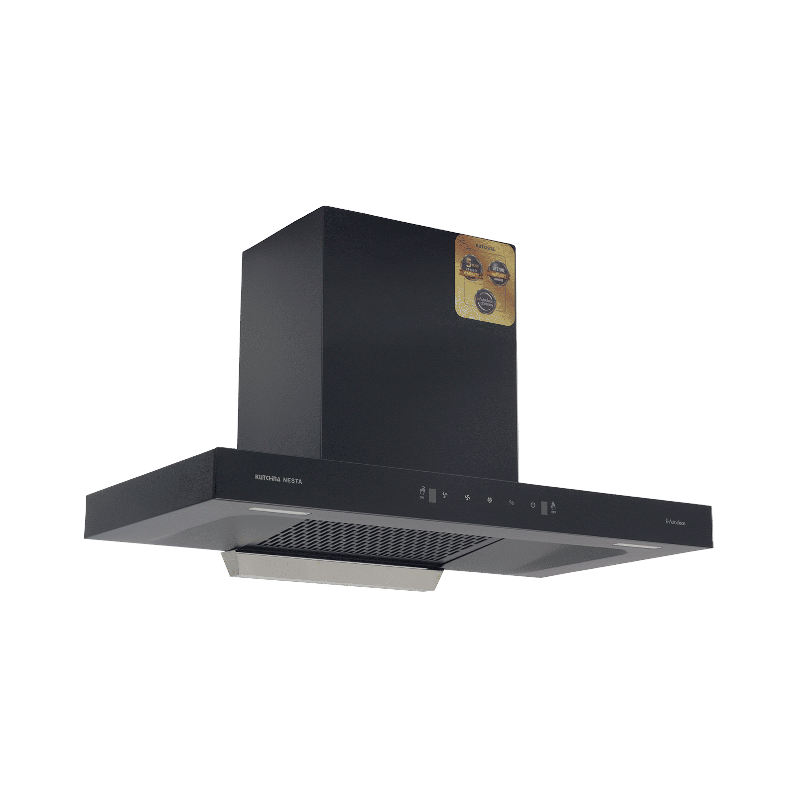 Kutchina Nesta 75cm 1400m3/hr Ducted Auto Clean Wall Mounted Chimney With Wave Sensor (Black)_3