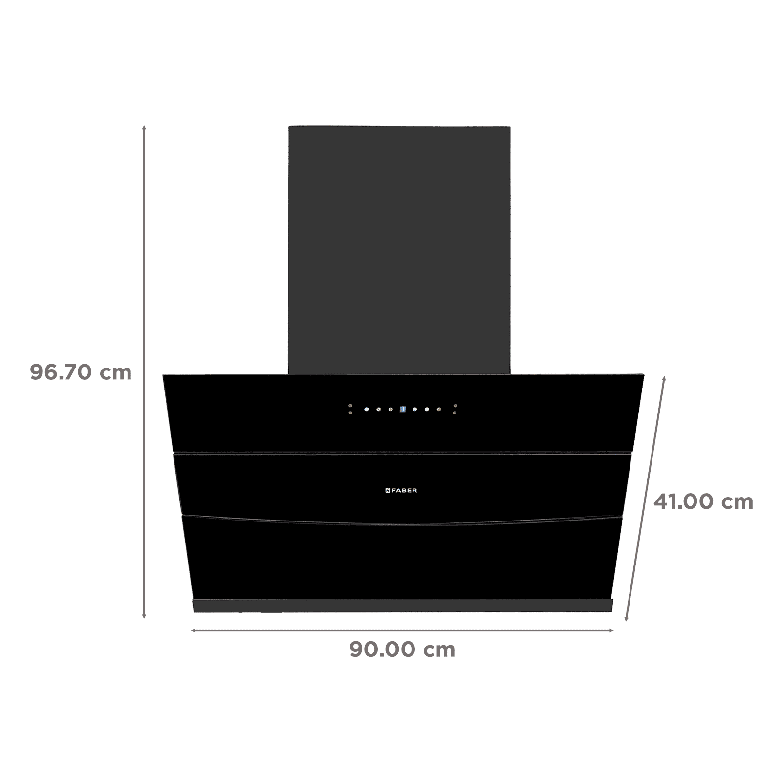 FABER HOOD BOLT TURBO FL SW SC BLDC BK IN 90cm 1800m3/hr Ducted Auto clean Wall Mounted Chimney with Touch & Gesture Control (Black)_2