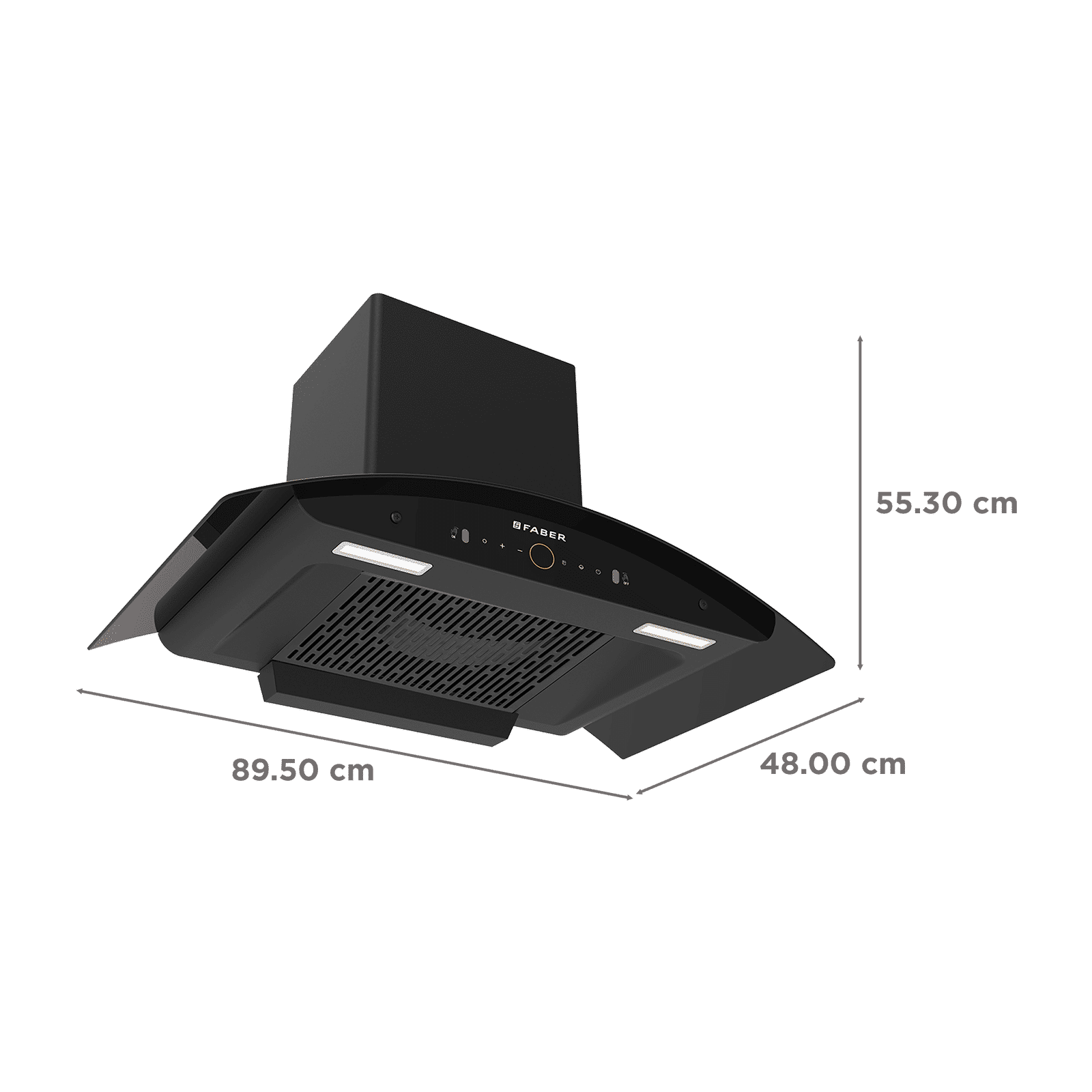 FABER HOOD ENIGMA BLDC HC SC FL BK IN 90cm 1600m3/hr Ducted Auto Clean Wall Mounted Chimney with Gesture Control (Black)_2