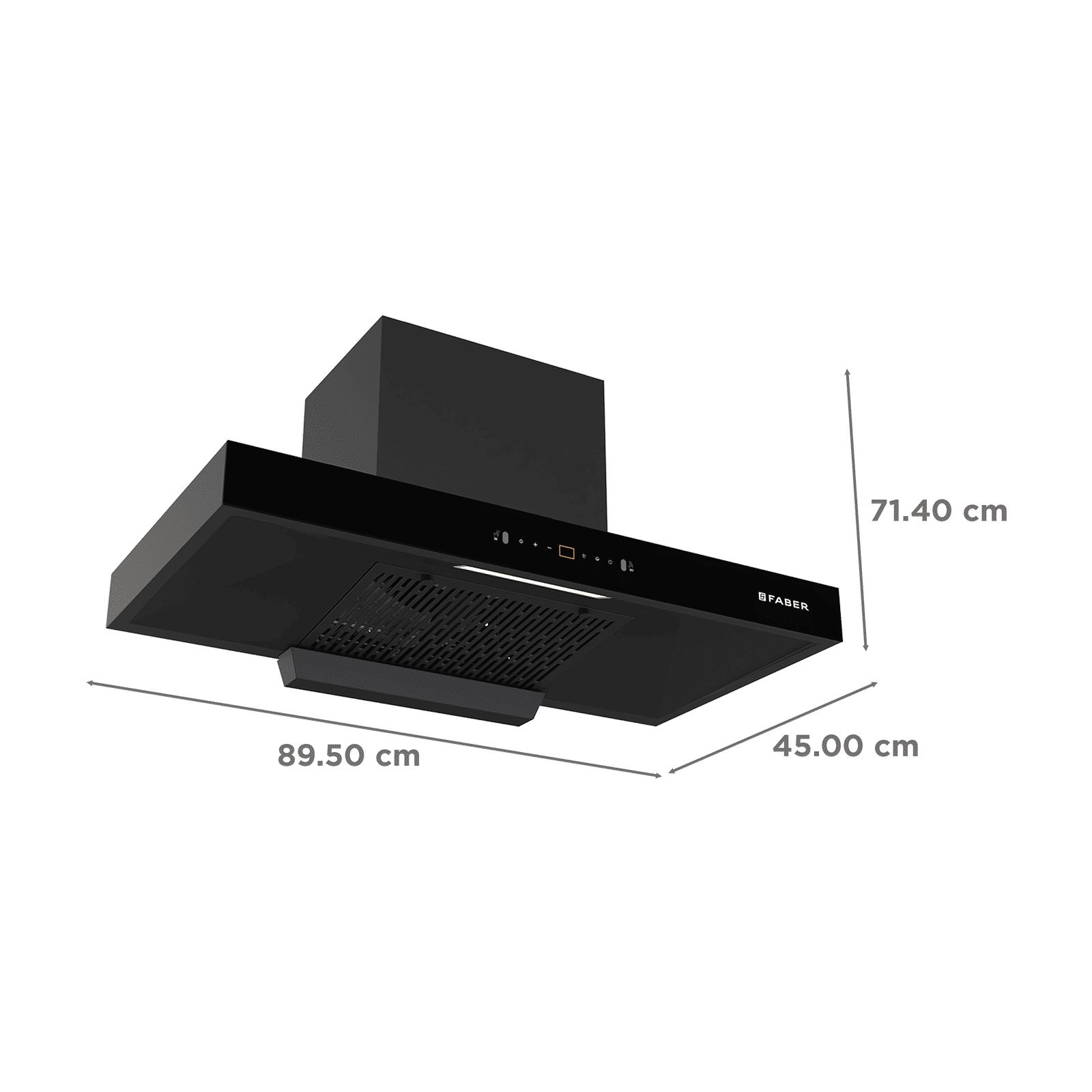 FABER HOOD SIGMA BLDC HC SC FL BK IN 90cm 1600m3/hr Ducted Auto Clean Wall Mounted Chimney with LPG Leakage Sensor (Black)_2