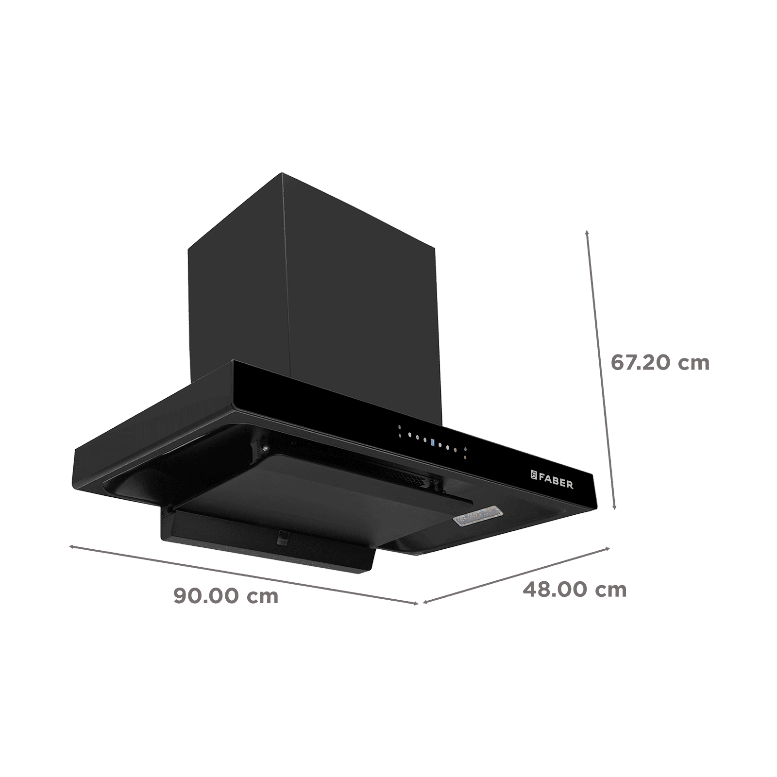 FABER HOOD THUNDER BOLT MAX BLDC FL SW SC IN 90cm 1800m3/hr Ducted Auto Clean Wall Mounted Chimney with Gesture Controlled (Black)_2