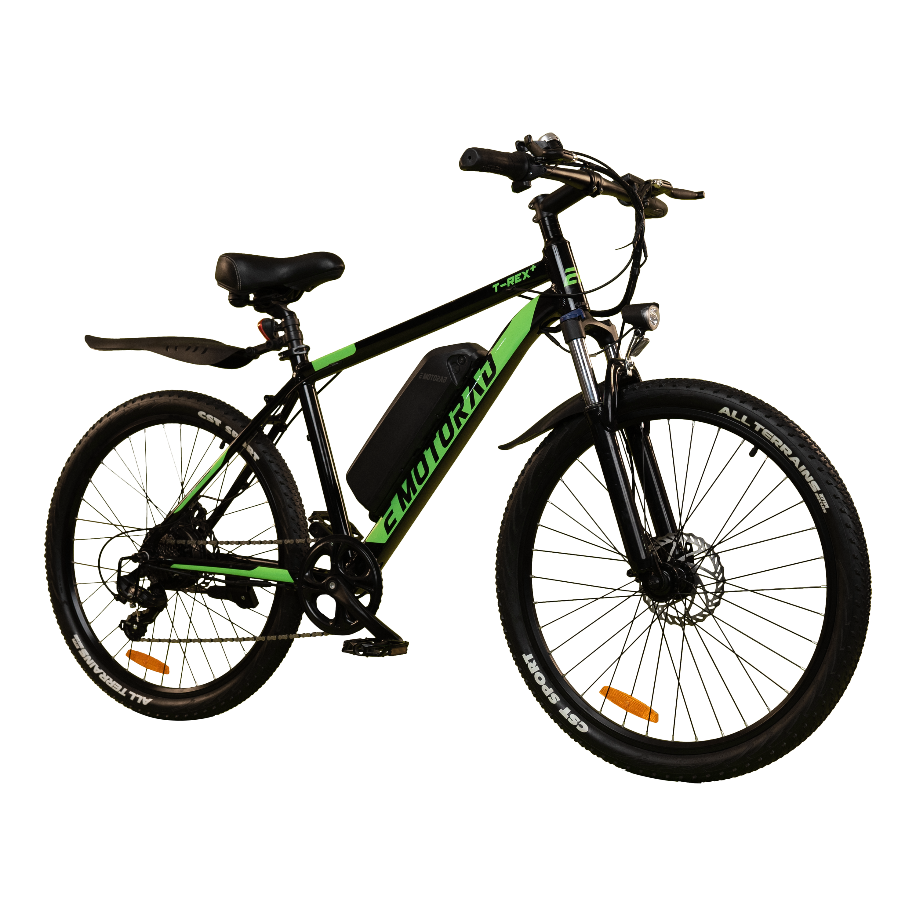 E MOTORAD T-REX+ 250 Watts Electric Cycle (Dual Disc Brakes, M006, Green)_3