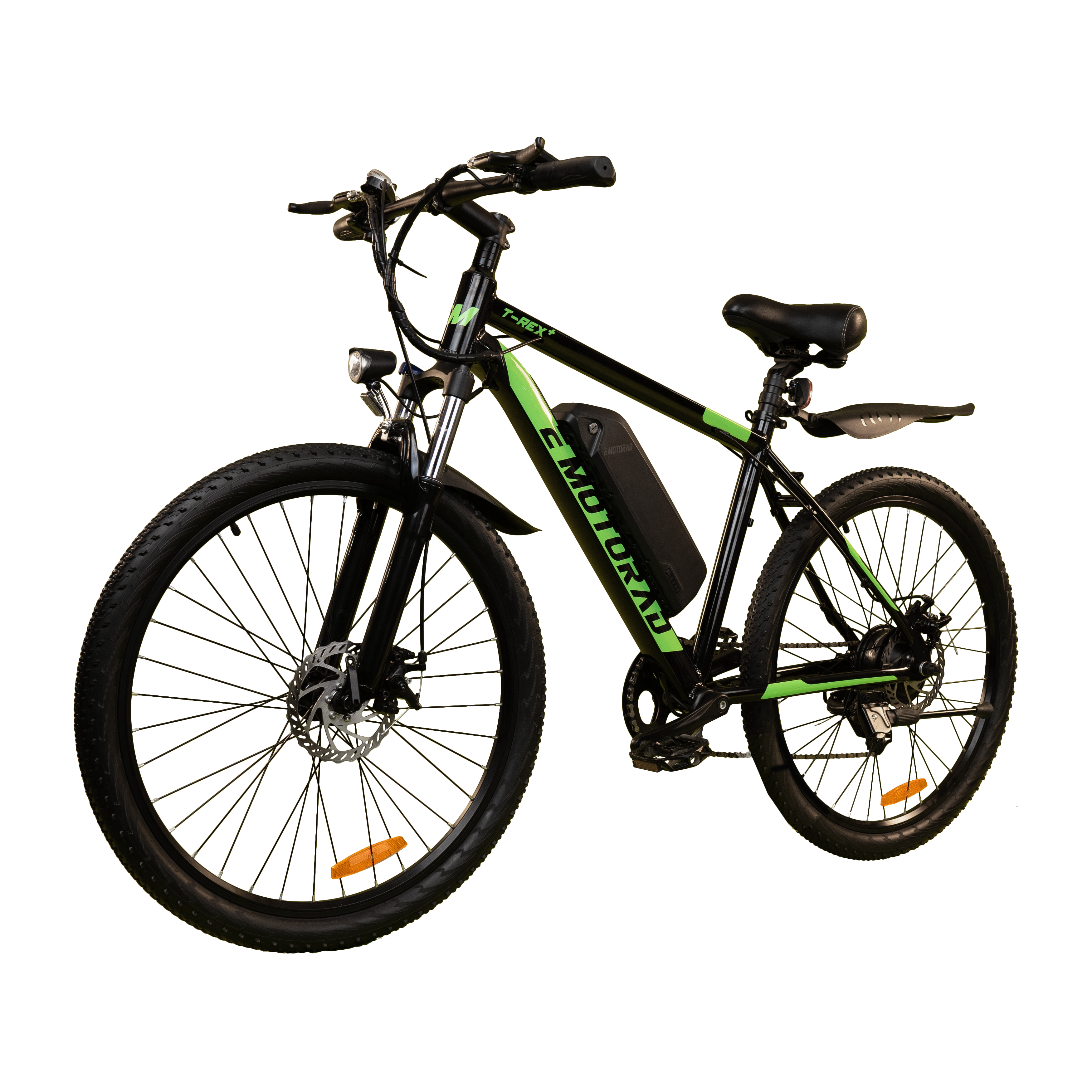 E MOTORAD T-REX+ 250 Watts Electric Cycle (Dual Disc Brakes, M006, Green)_4