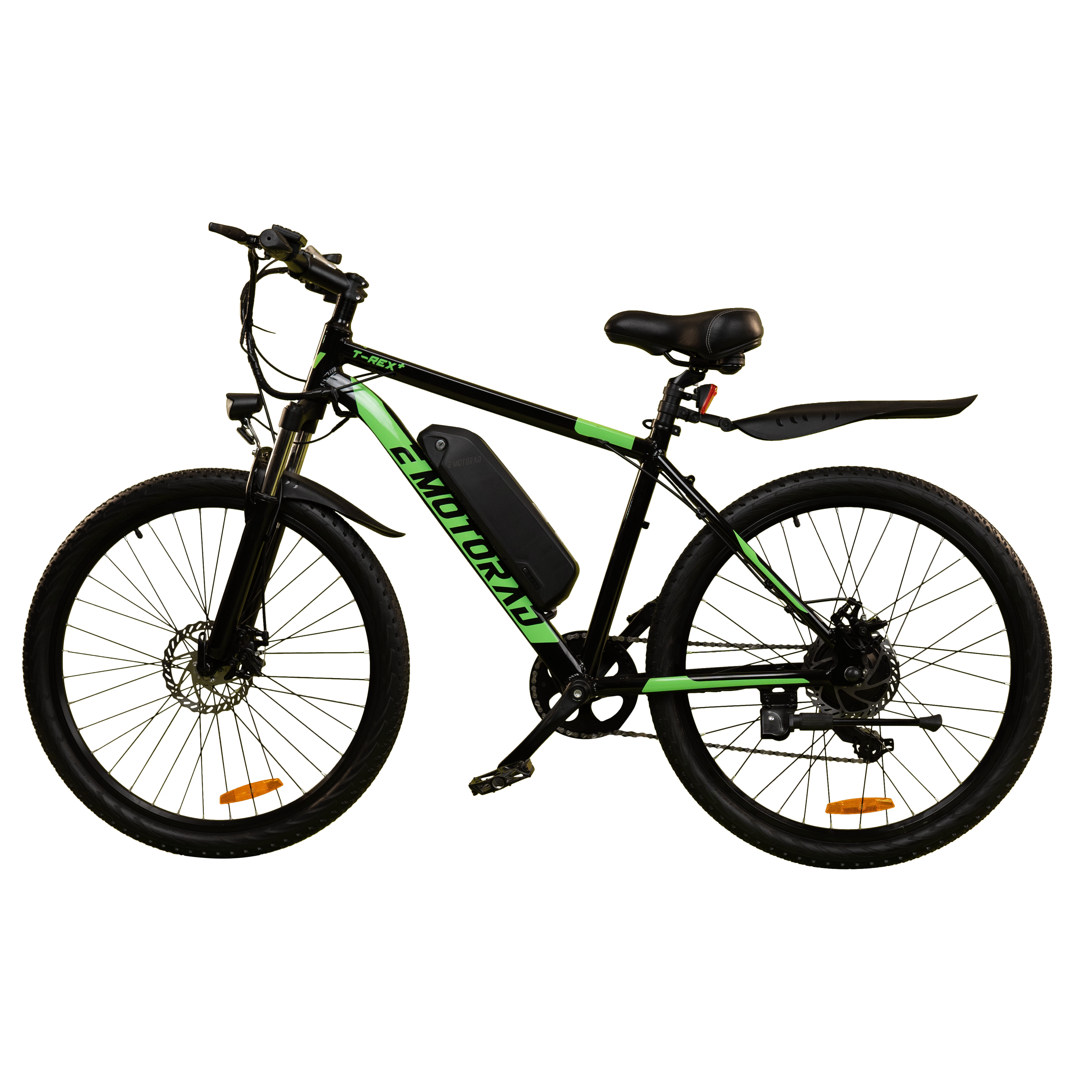 E MOTORAD T-REX+ 250 Watts Electric Cycle (Dual Disc Brakes, M006, Green)_5