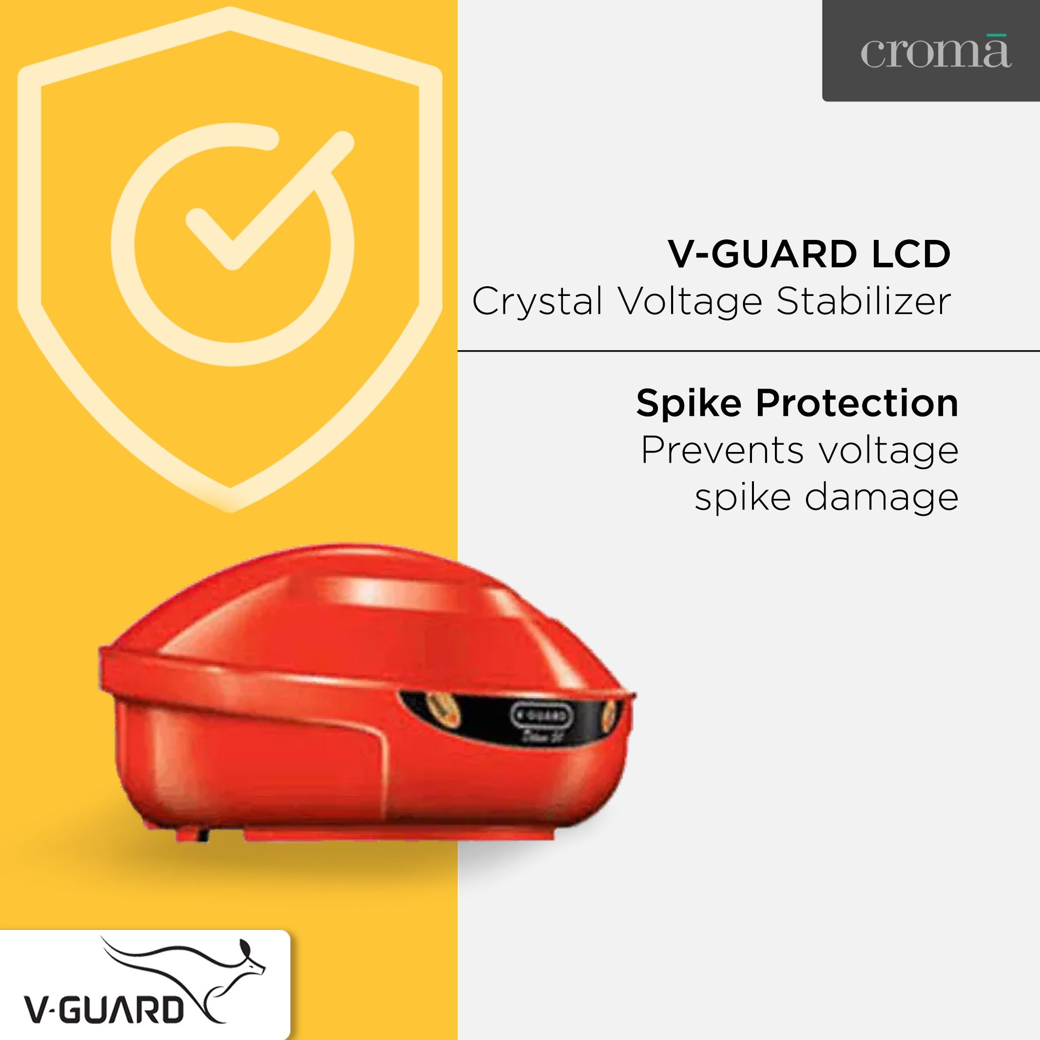 V-Guard Crystal Voltage Stabilizer For Television (Short Circuit Protection, AP8021, Red) V-Guard Crystal Voltage Stabilizer For Television (Short Circuit Protection, AP8021, Red)_5