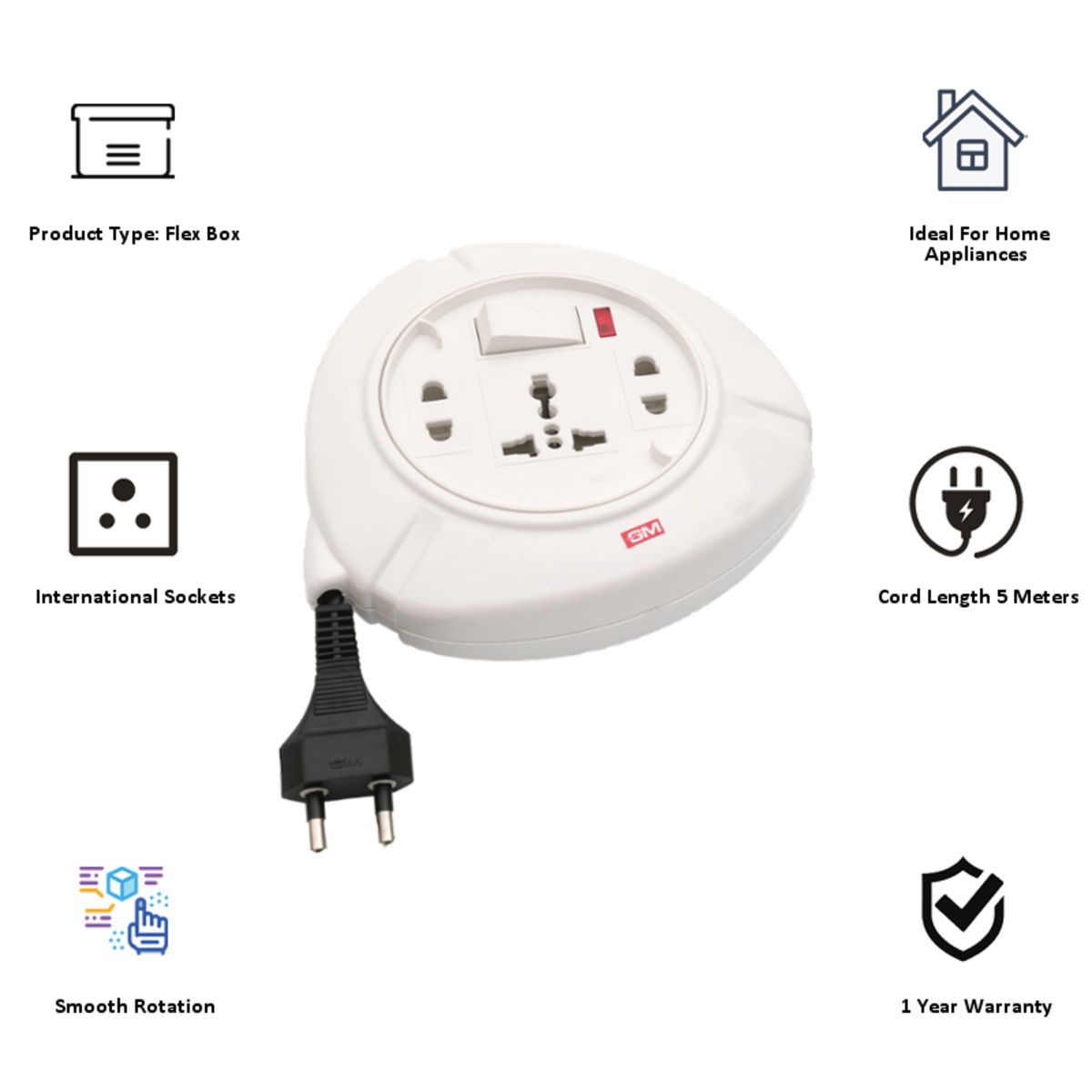 GM Trio 5M Flex Box (3041, White)_3