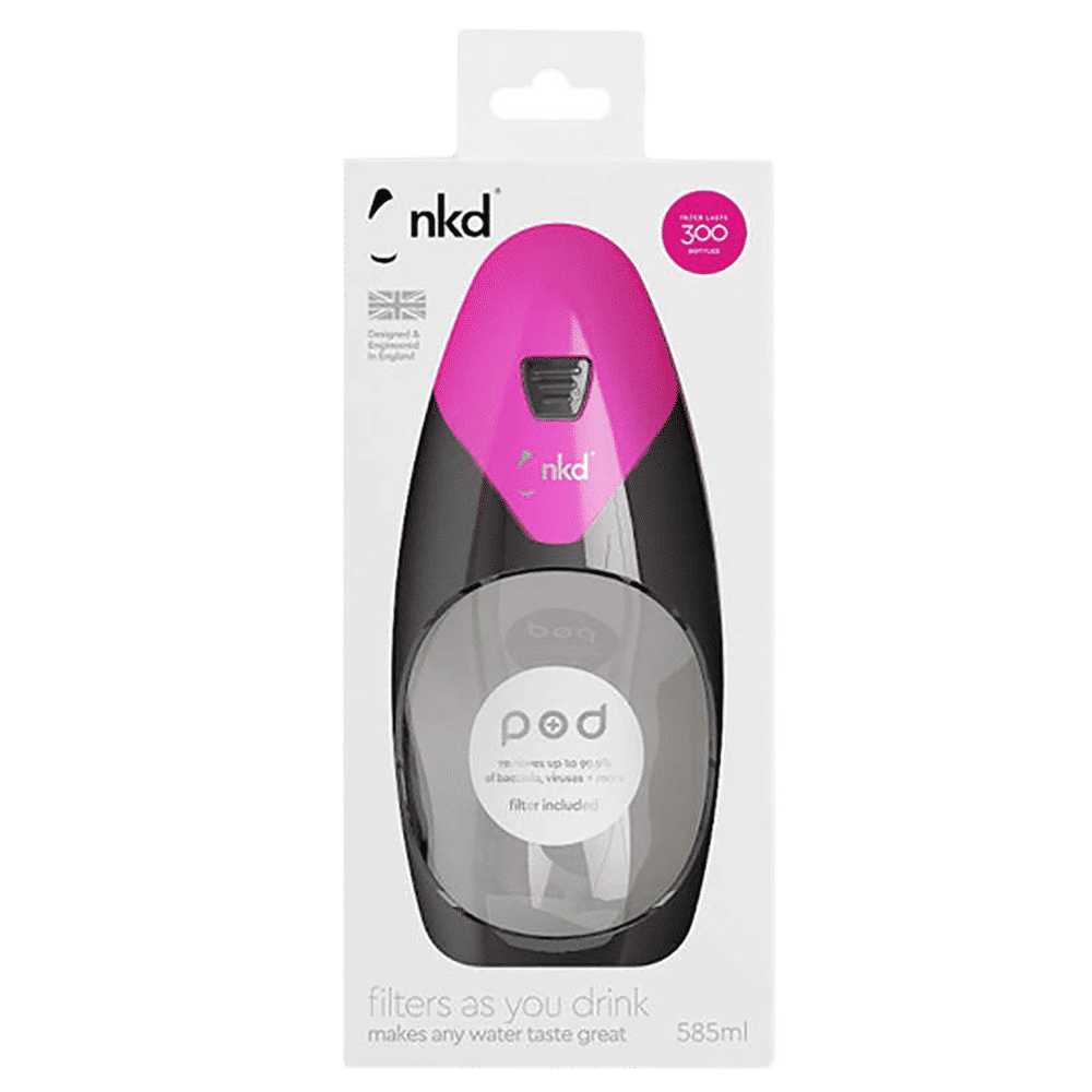 NKD POD+ 585ml Silicone & Polypropylene Bottle (Built-in Filter, Fuchsia Pink) NKD POD+ 585ml Silicone & Polypropylene Bottle (Built-in Filter, Fuchsia Pink)_3