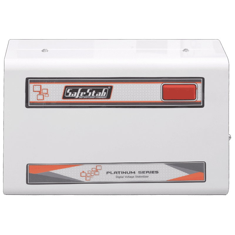 SafeStab 11 Amps Voltage Stabilizer For 1.5T Air Conditioner (150 - 270 V, Digital Display, VST400D, White) SafeStab 11 Amps Voltage Stabilizer For 1.5T Air Conditioner (150 - 270 V, Digital Display, VST400D, White)_1