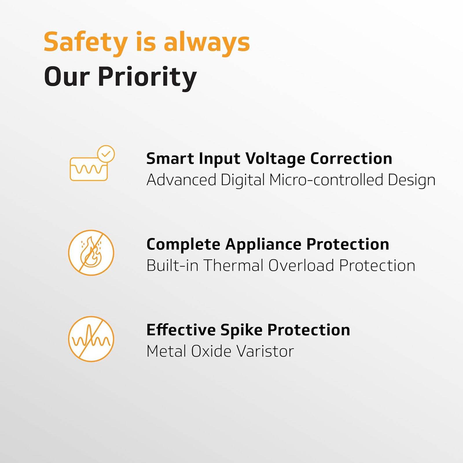 V-Guard Mini Crystal Smart TV 1.3 Amps Voltage Stabilizer 82cm (32 Inch) TV (90 - 290 V, Digital Display, Black) V-Guard Mini Crystal Smart TV 1.3 Amps Voltage Stabilizer 82cm (32 Inch) TV (90 - 290 V, Digital Display, Black)_5