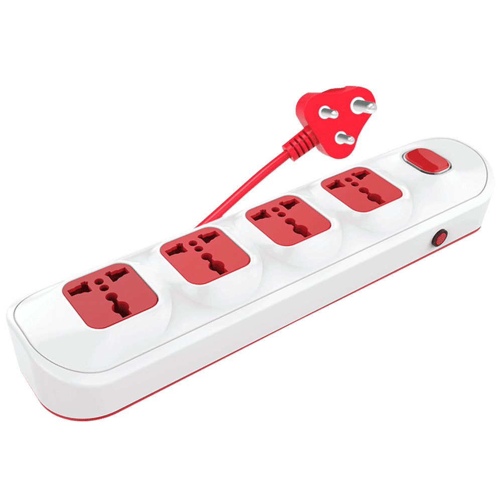 GM 4 Plus 1 4 Sockets Spike Guard ( Ergonomic Design, GM 3251, White)_1