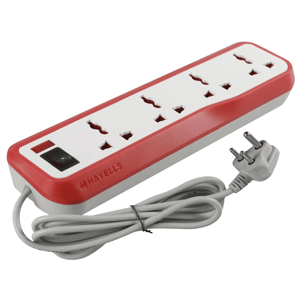 HAVELLS EcoStar 6 Amps 4 Sockets Spike Guard (4 Meters, Neon Indicator, AHNKXXR004, White) HAVELLS EcoStar 6 Amps 4 Sockets Spike Guard (4 Meters, Neon Indicator, AHNKXXR004, White)_7