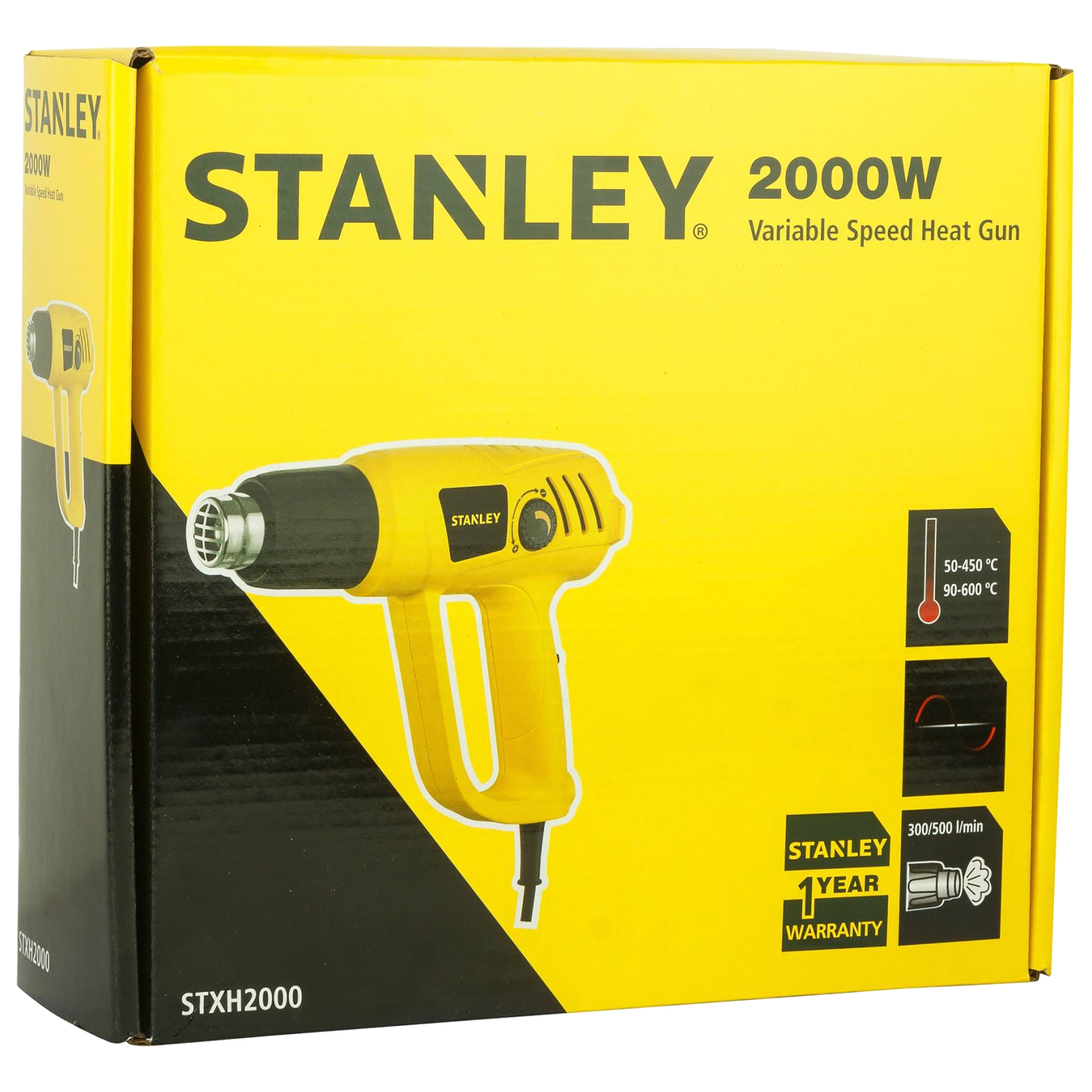 STANLEY STXH2000-IN 2000 W Electric Heat Gun (Adjustable Knobs And Switches, Yellow)_9
