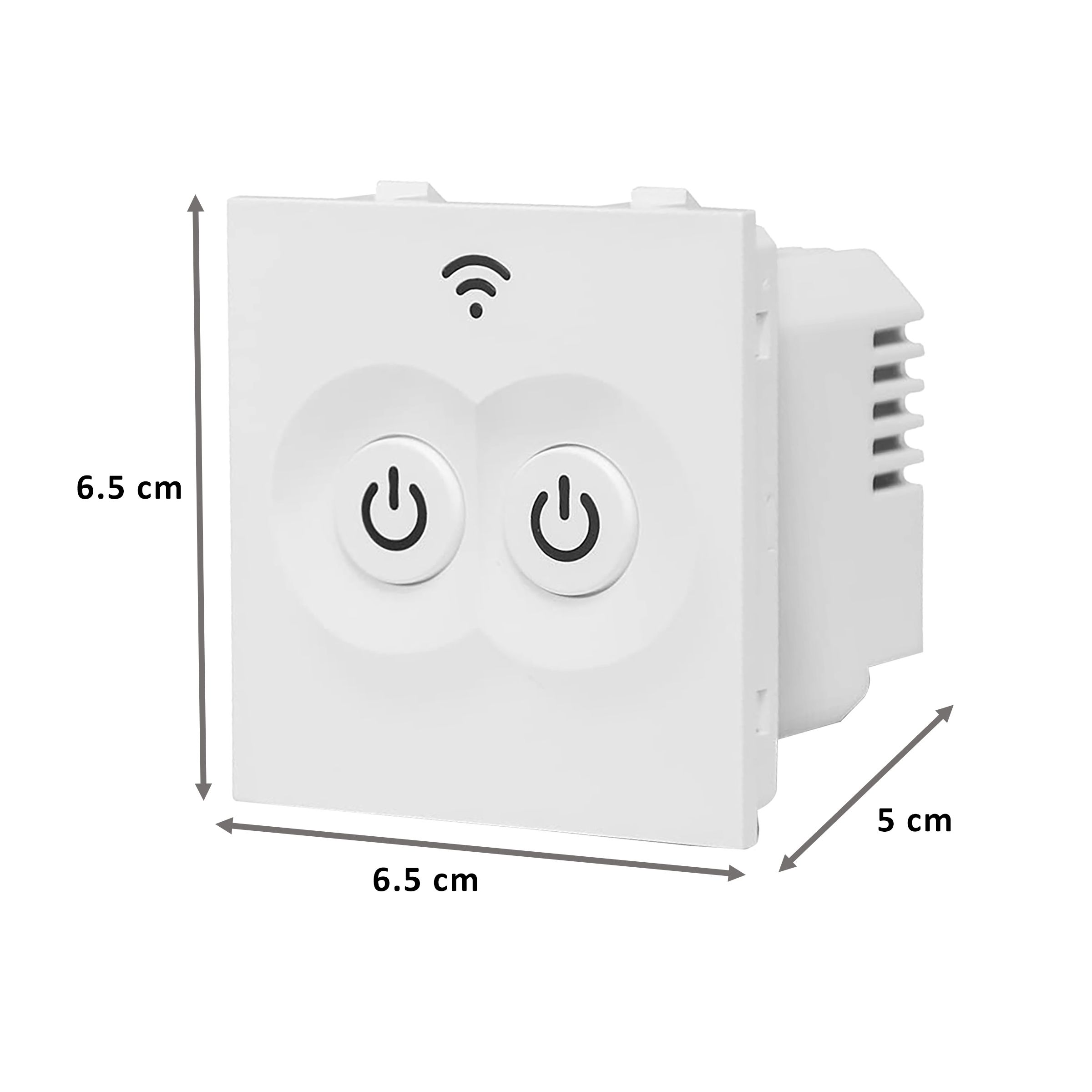 TATA POWER EZ HOME 5 Amps Smart Switch (2 Gang, Google and Alexa Voice Assisted, GWF-KS001-2, White)_2