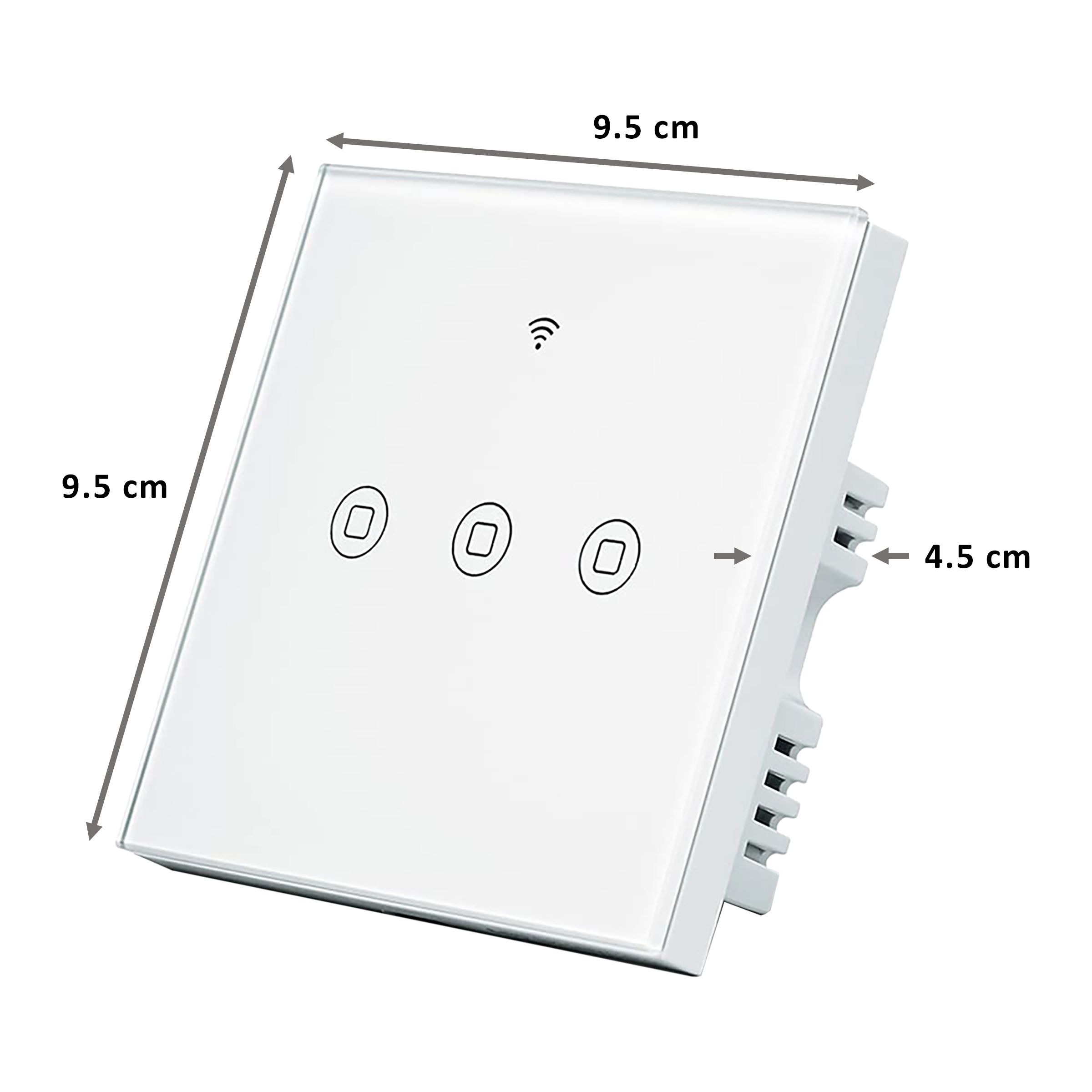 TATA POWER EZ HOME Google and Alexa Assistant Touch Panel For Fans, Lights, Plug Points (Voice Control, GWF-SW86-3, White)_2